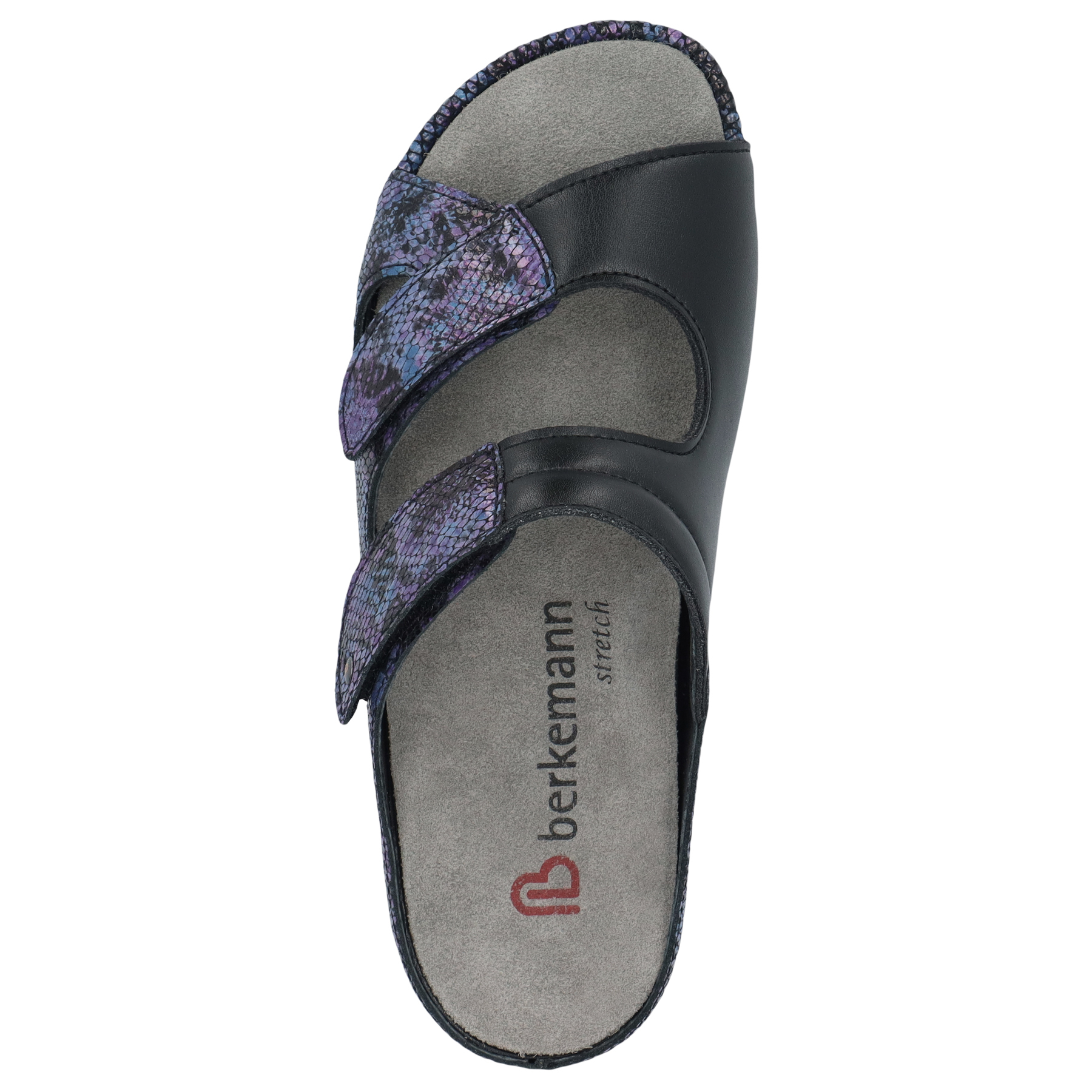 blaue pantolette draufsicht