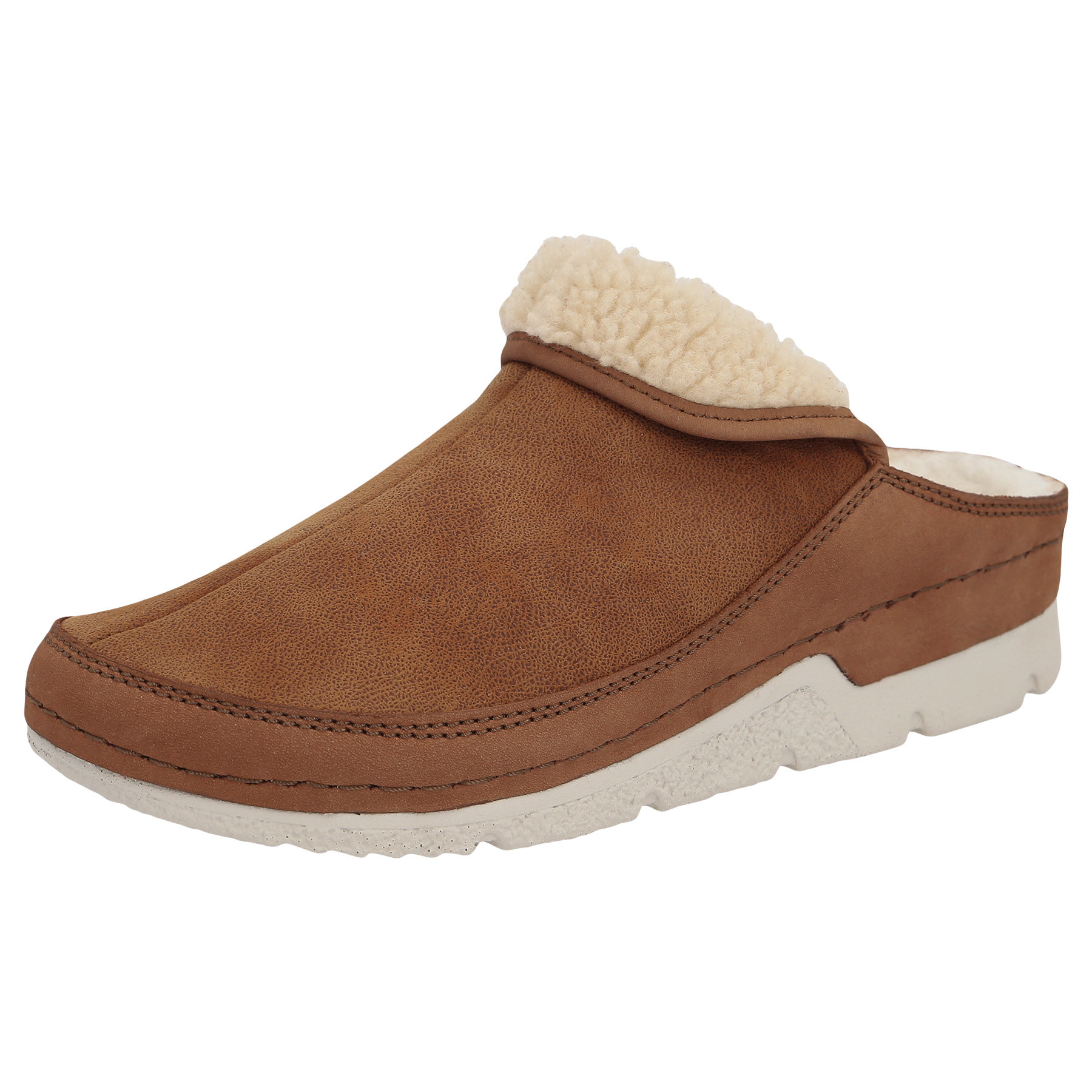 braune clogs 3-4 ansicht
