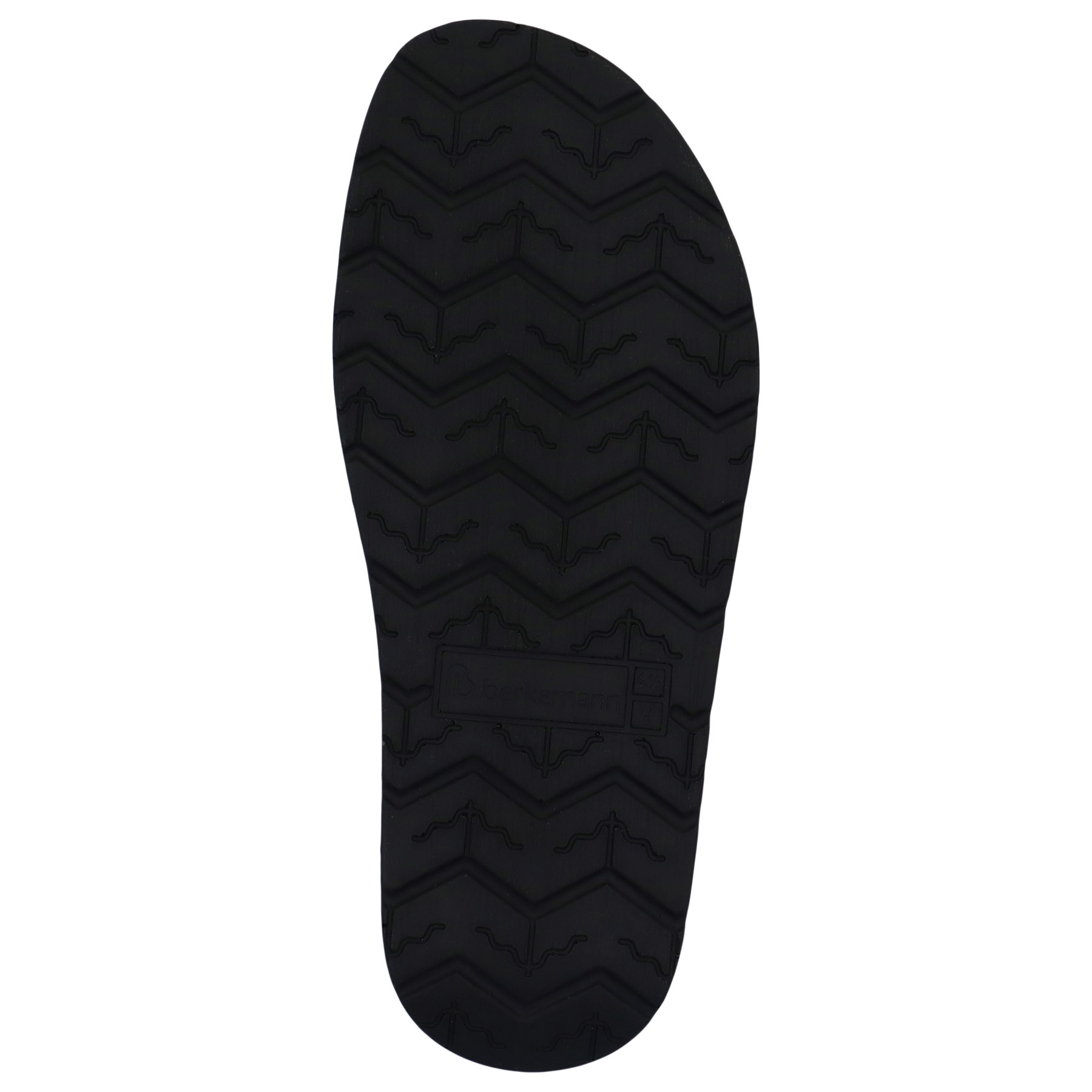 blaue pantolette sohlenansicht