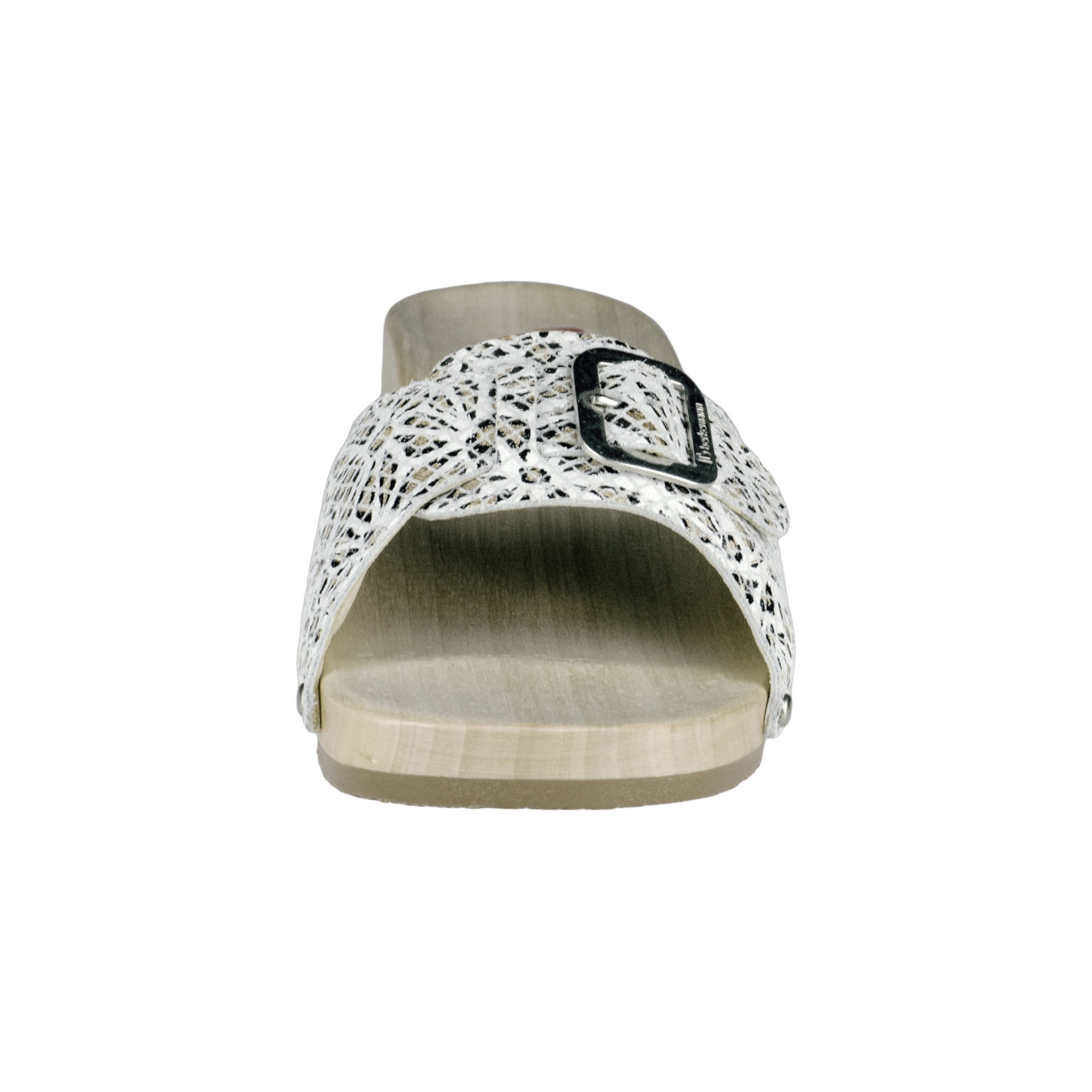 weiße holzschuhe vorderansicht