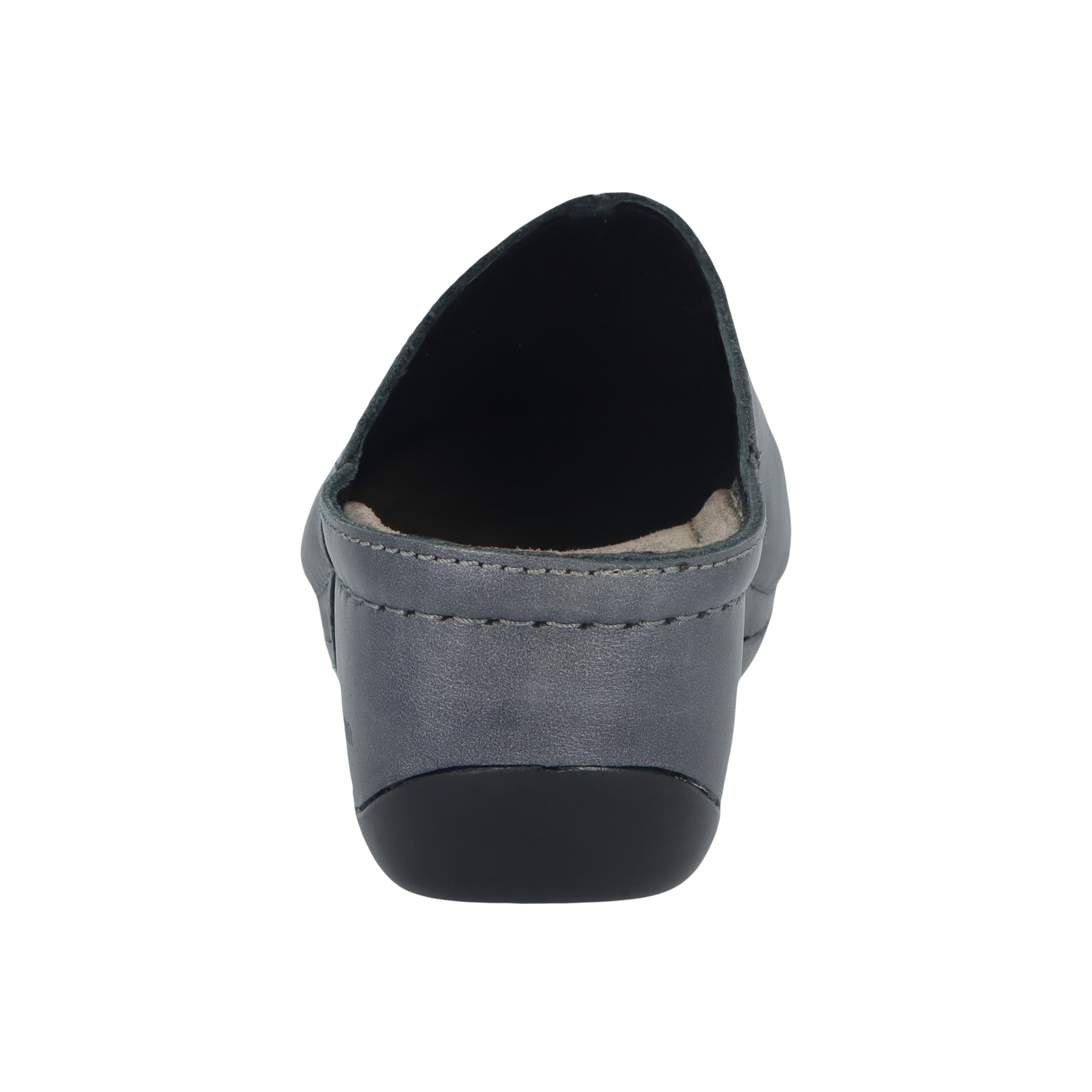 graue clogs hinteransicht