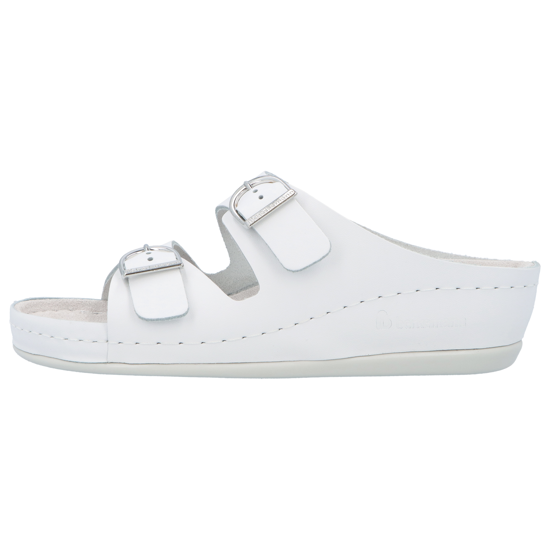 weiße pantolette seitenansicht links