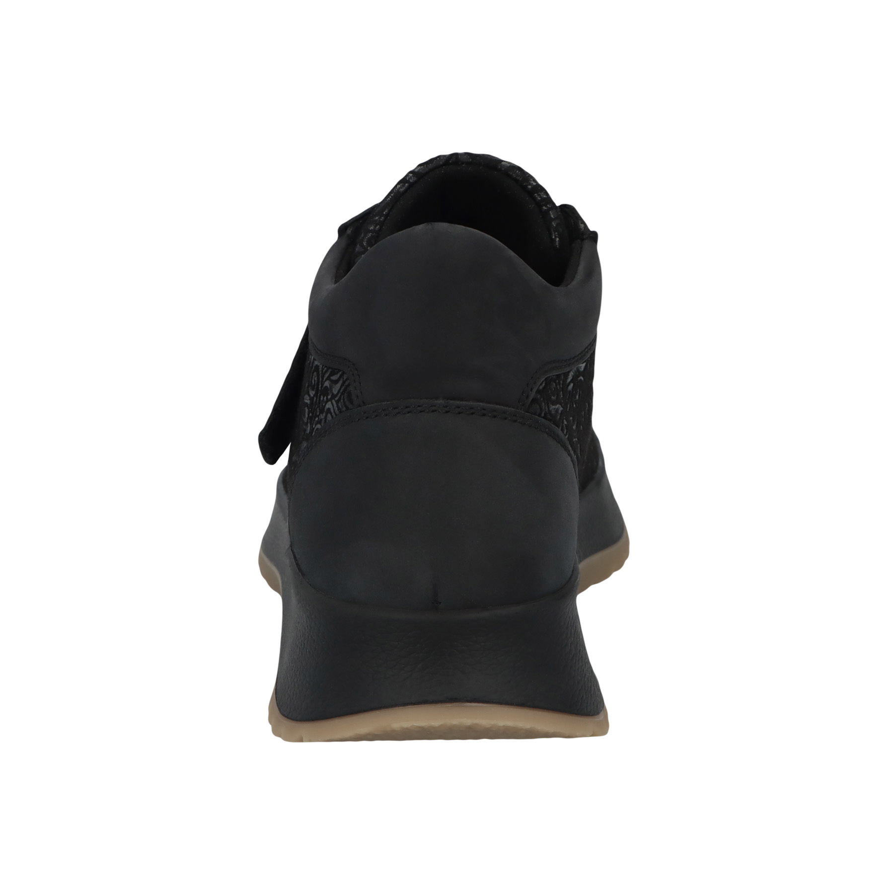 schwarze halbschuh hinteransicht