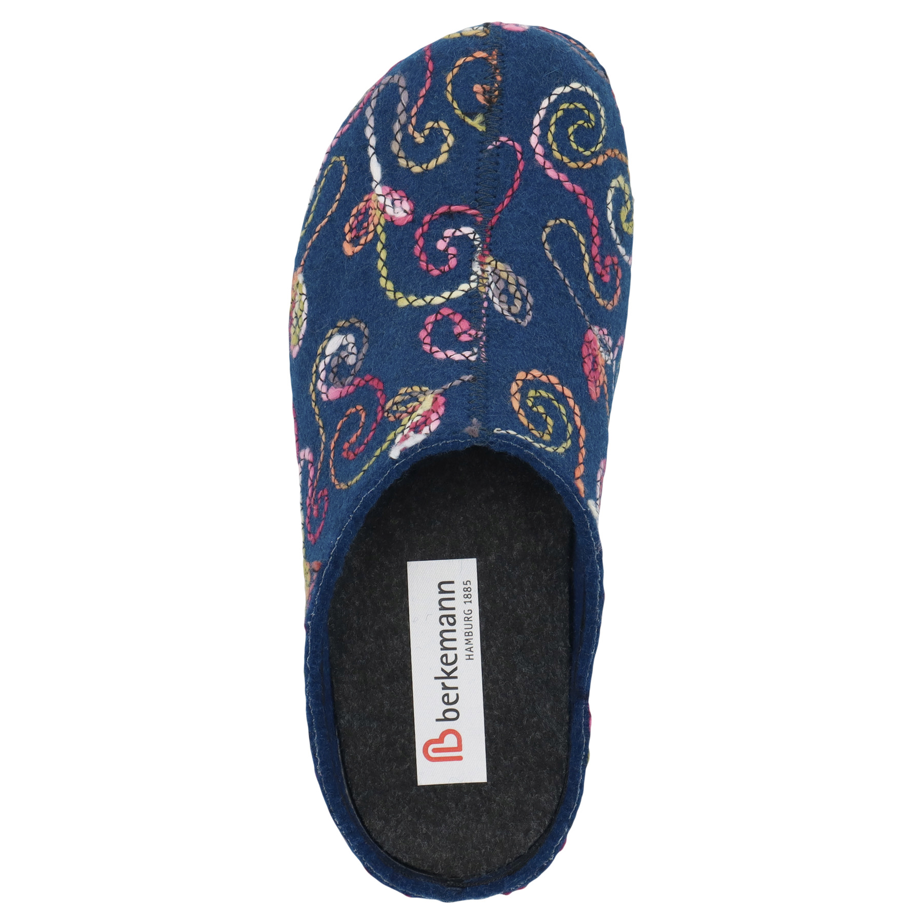 blaue hausschuhe draufsicht