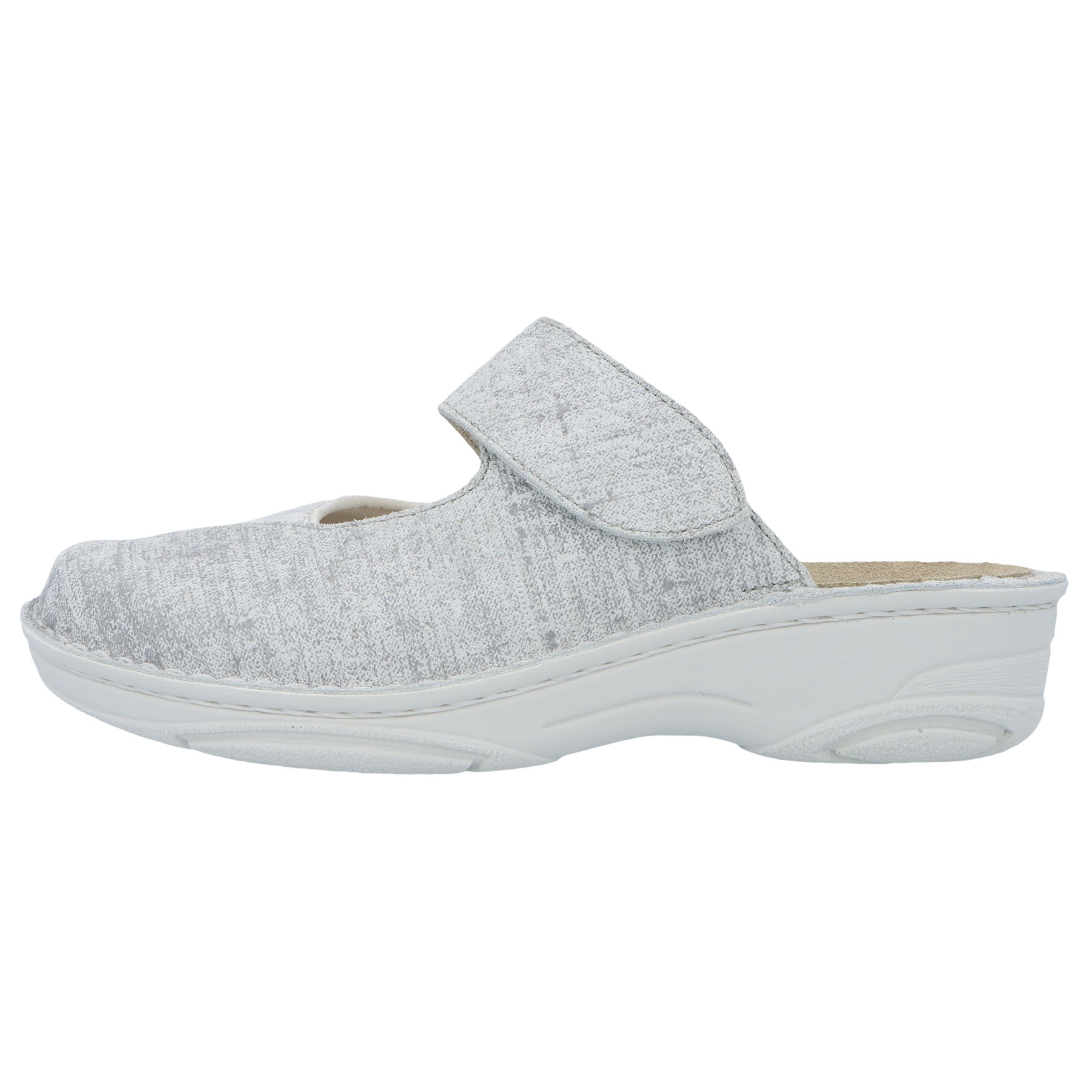 mehrfarbige clogs seitenansicht links