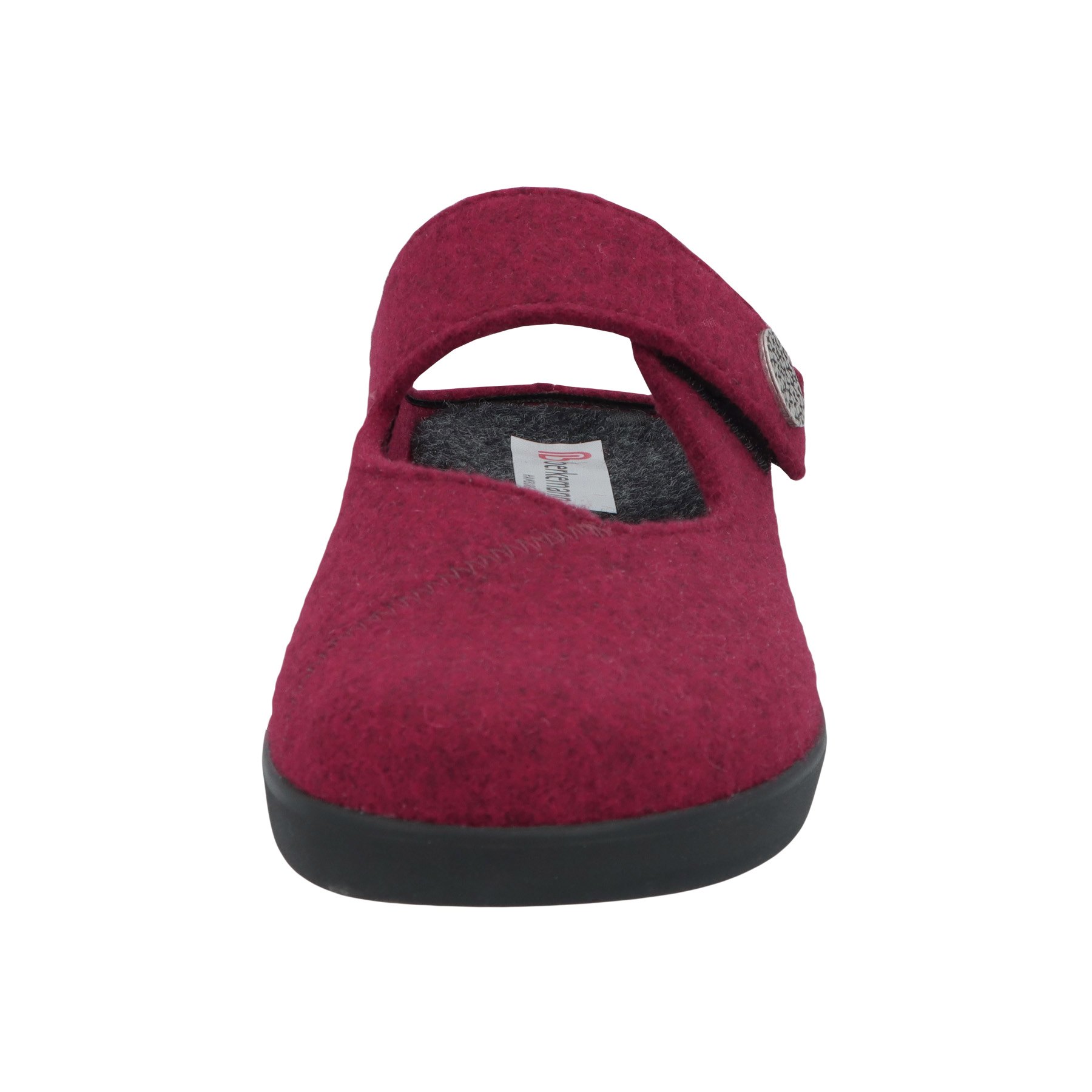 rote hausschuhe vorderansicht