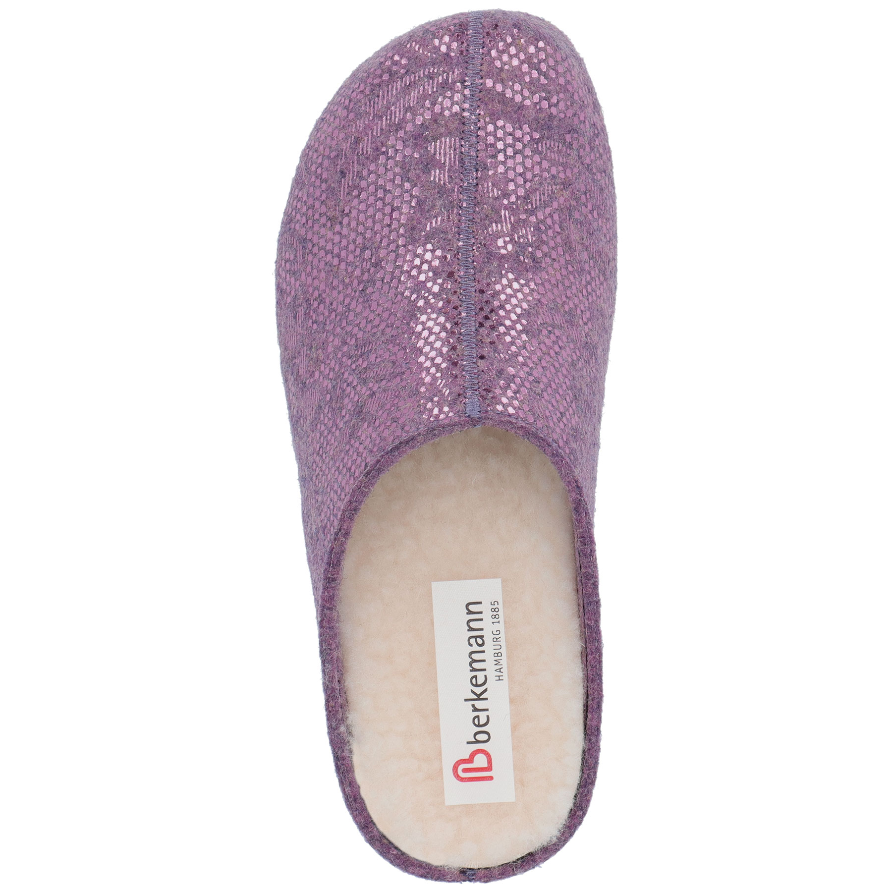 rote hausschuhe draufsicht