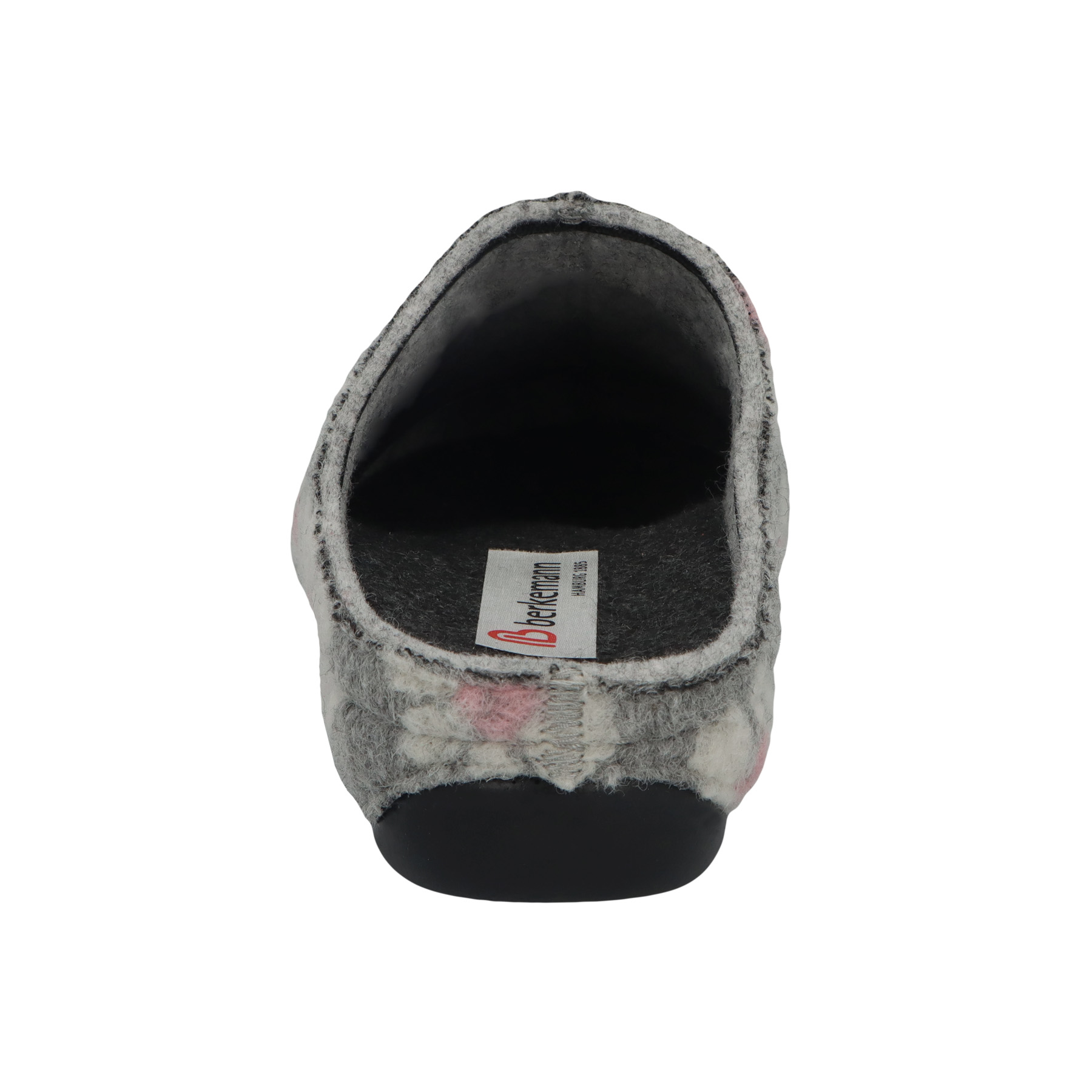 graue hausschuhe hinteransicht