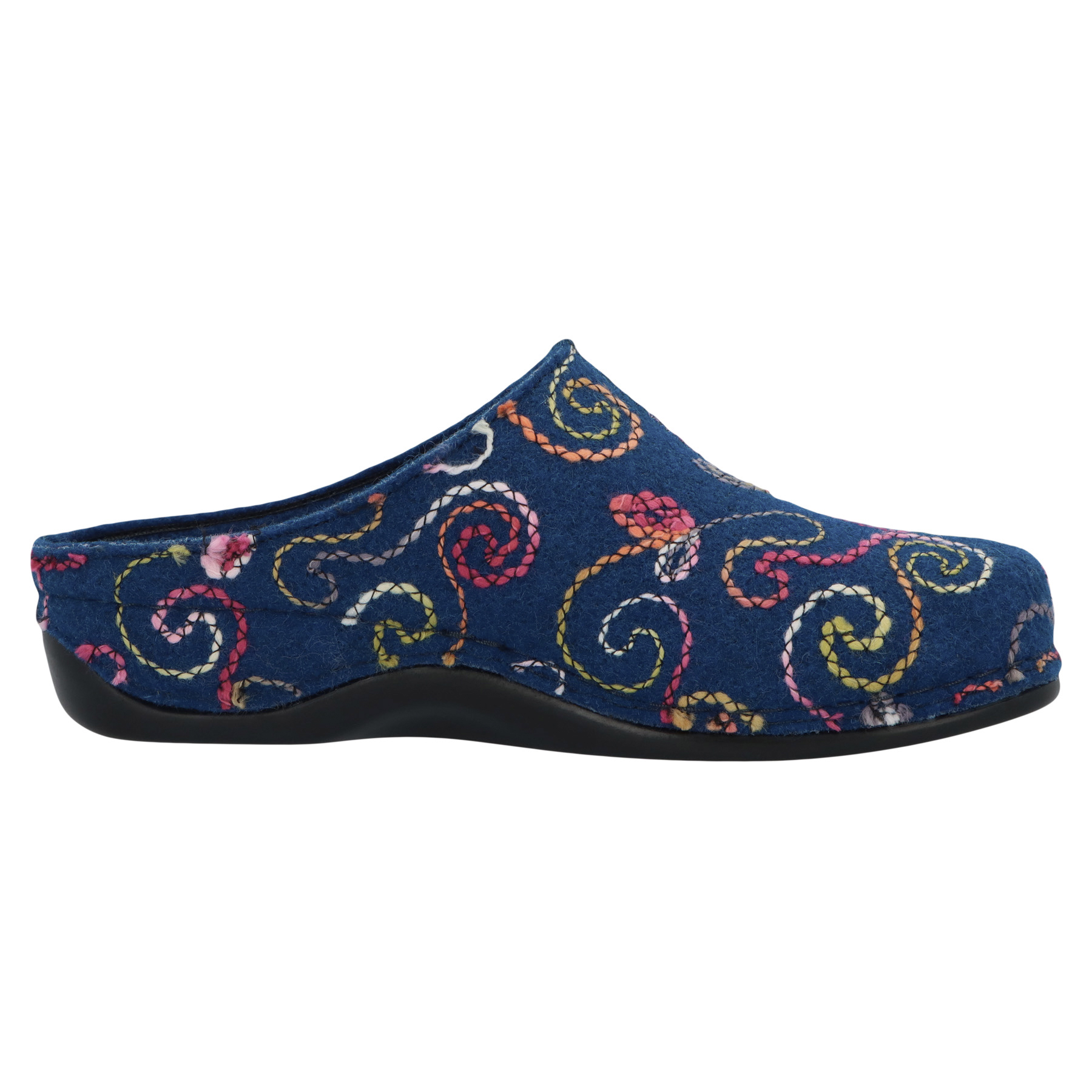 blaue hausschuhe seitenansicht rechts