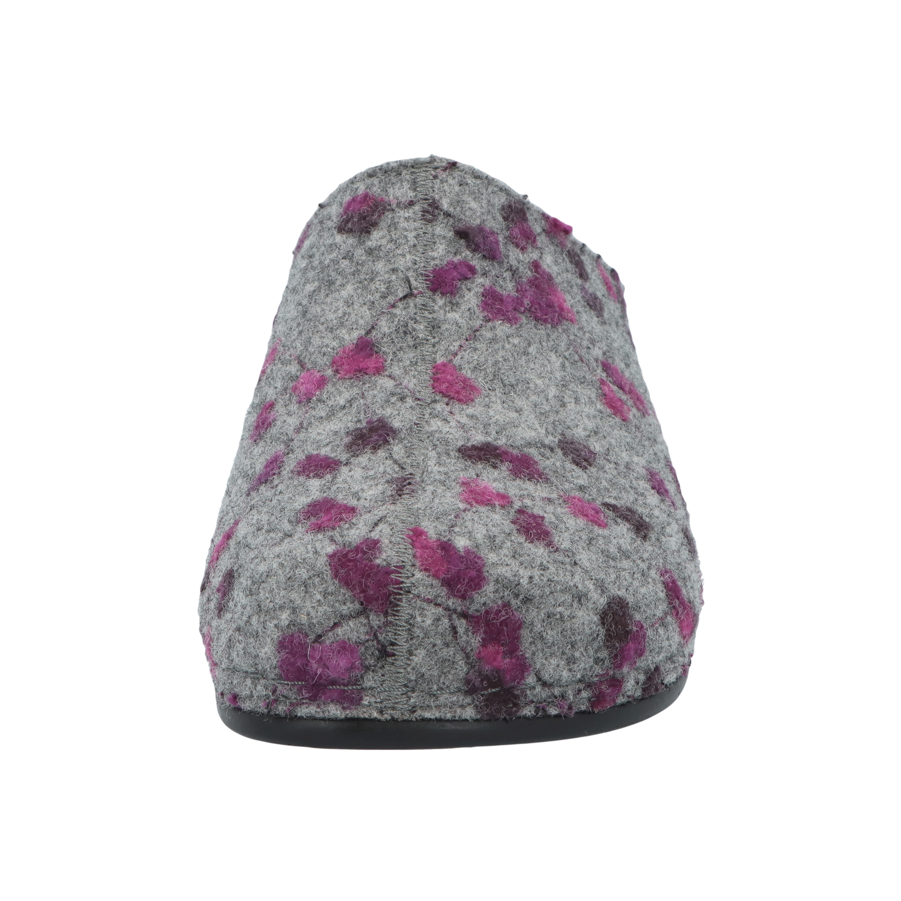 graue hausschuhe vorderansicht