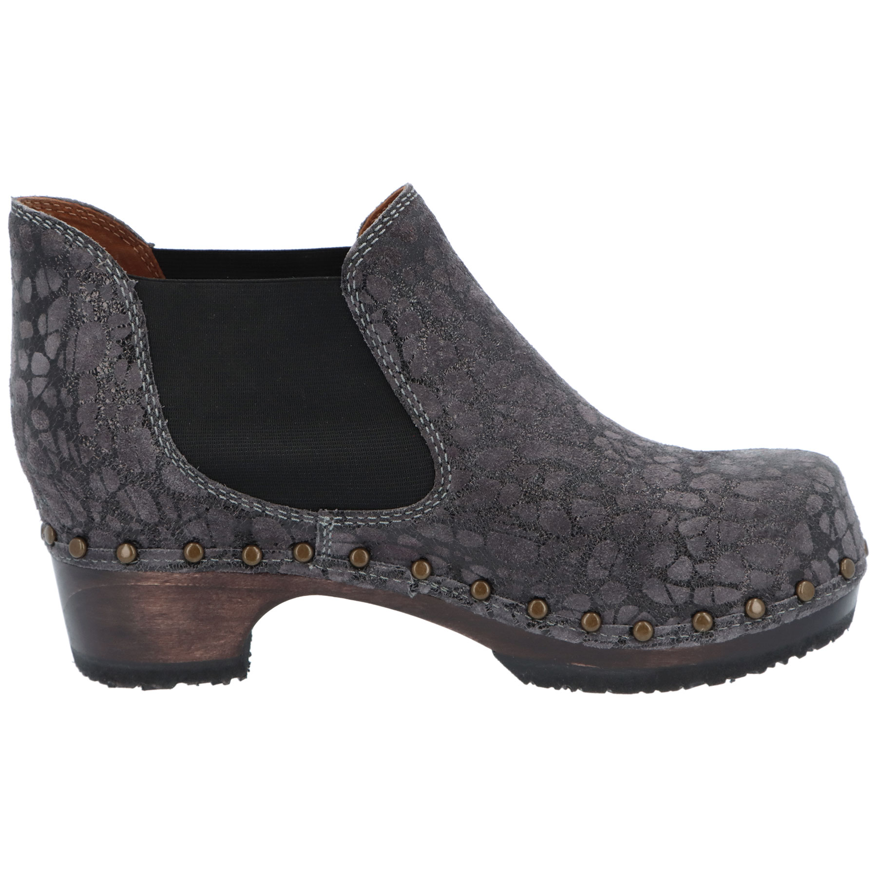 graue holzschuhe seitenansicht rechts