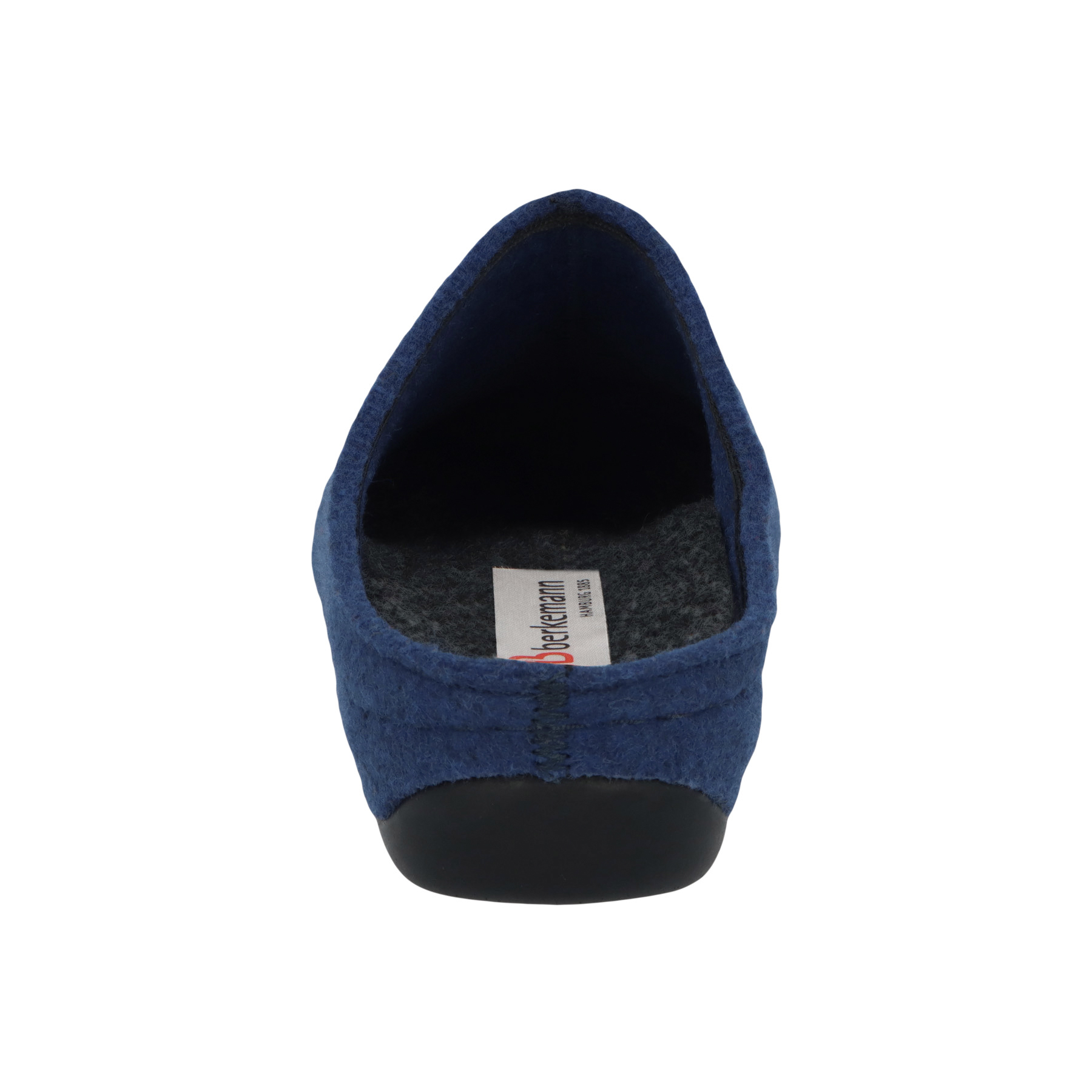 blaue hausschuhe hinteransicht