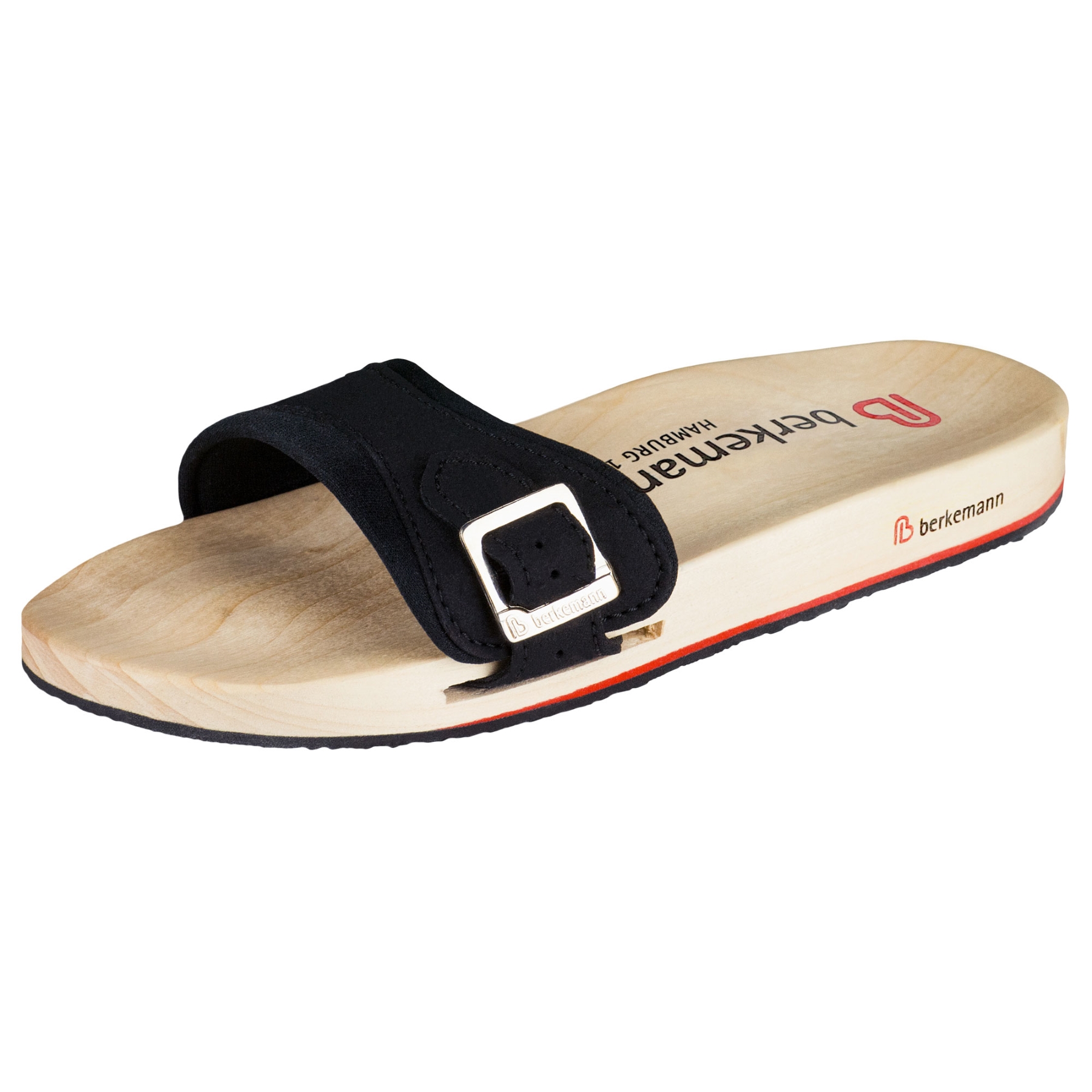 schwarze holzschuhe 3-4 ansicht