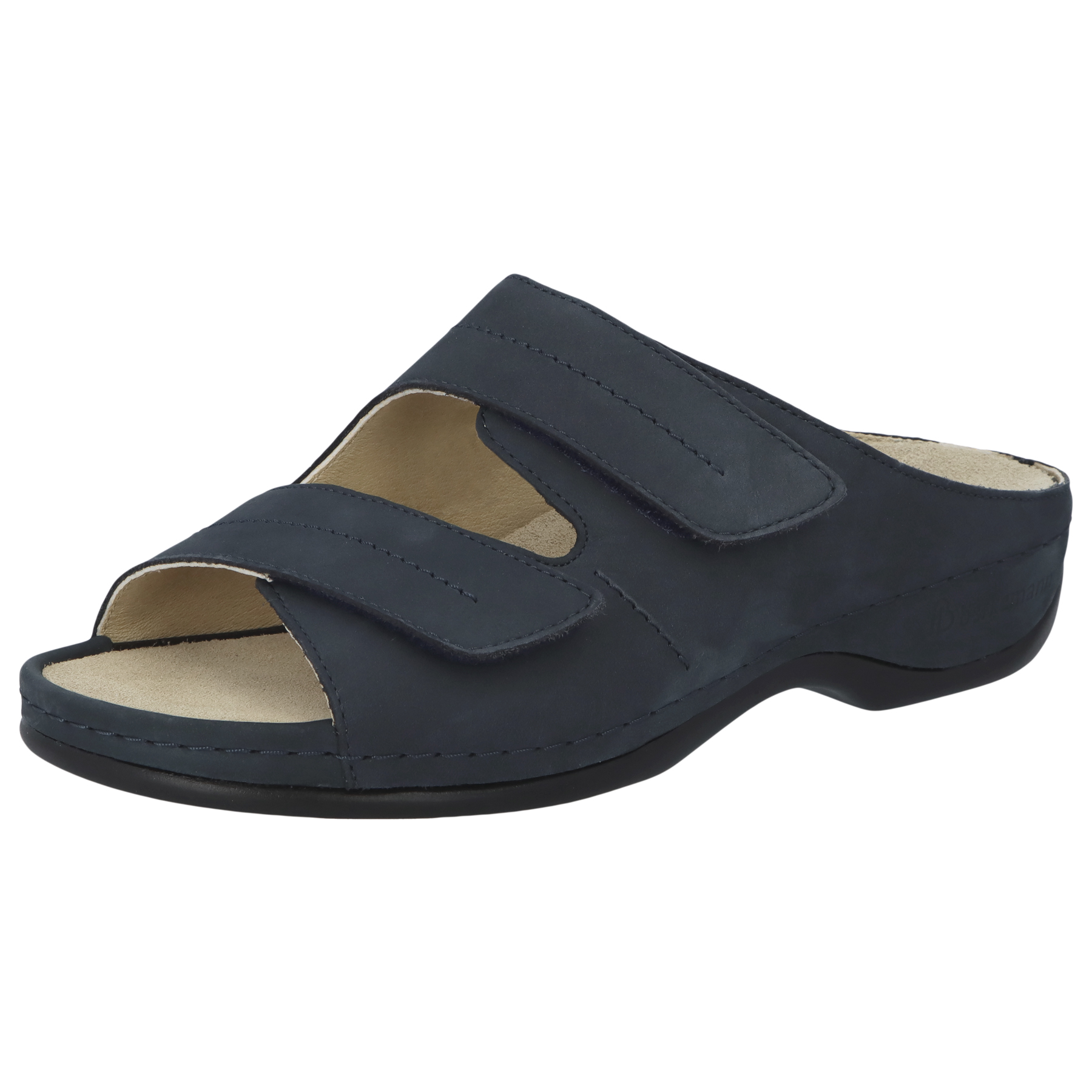 blaue pantolette 3-4 ansicht