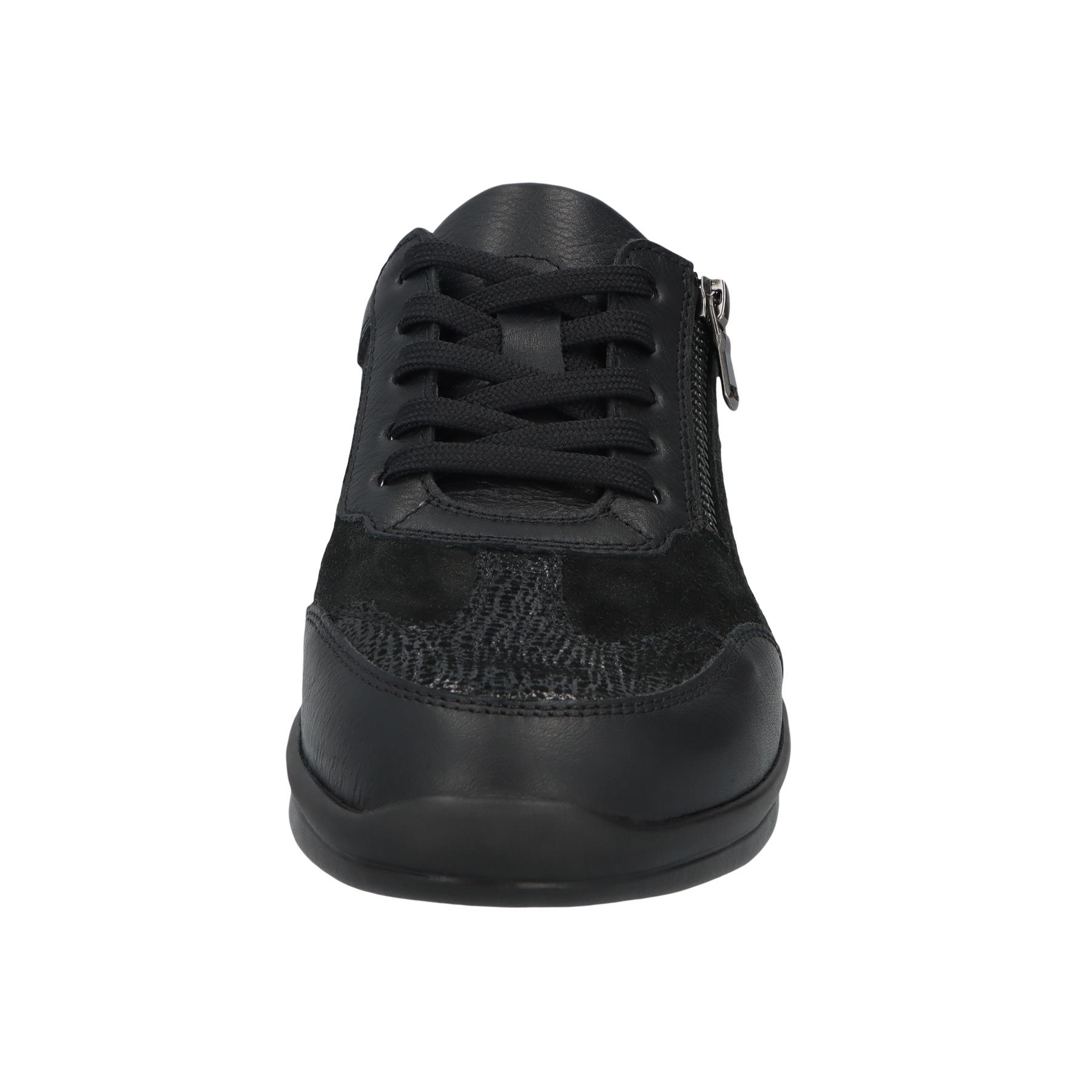 schwarze halbschuh vorderansicht