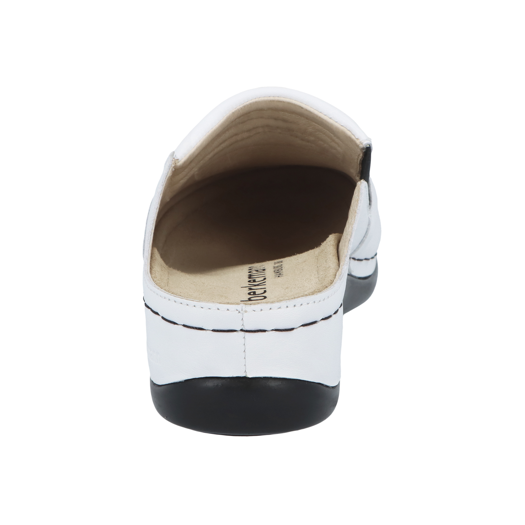 weiße clogs hinteransicht