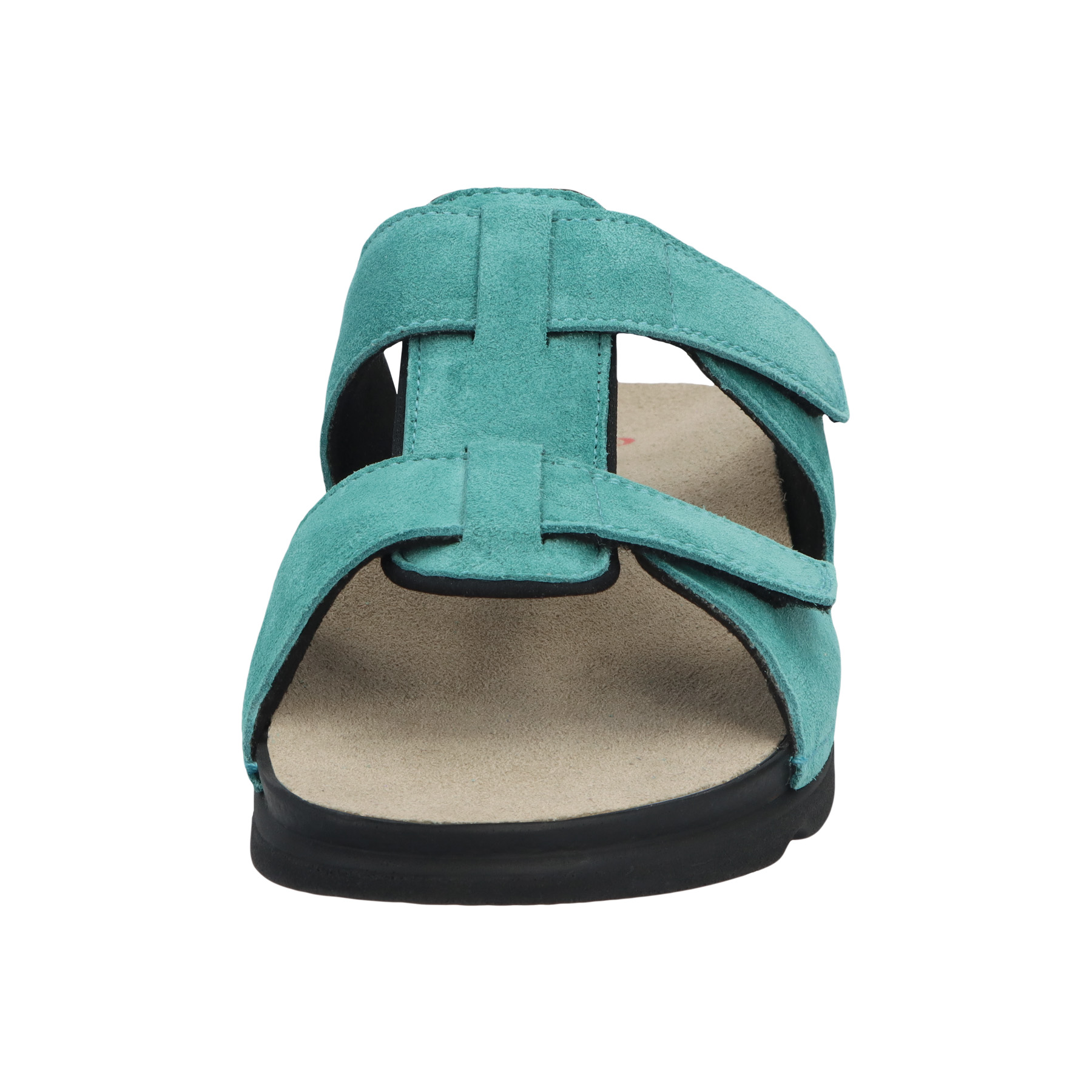 blaue pantolette vorderansicht