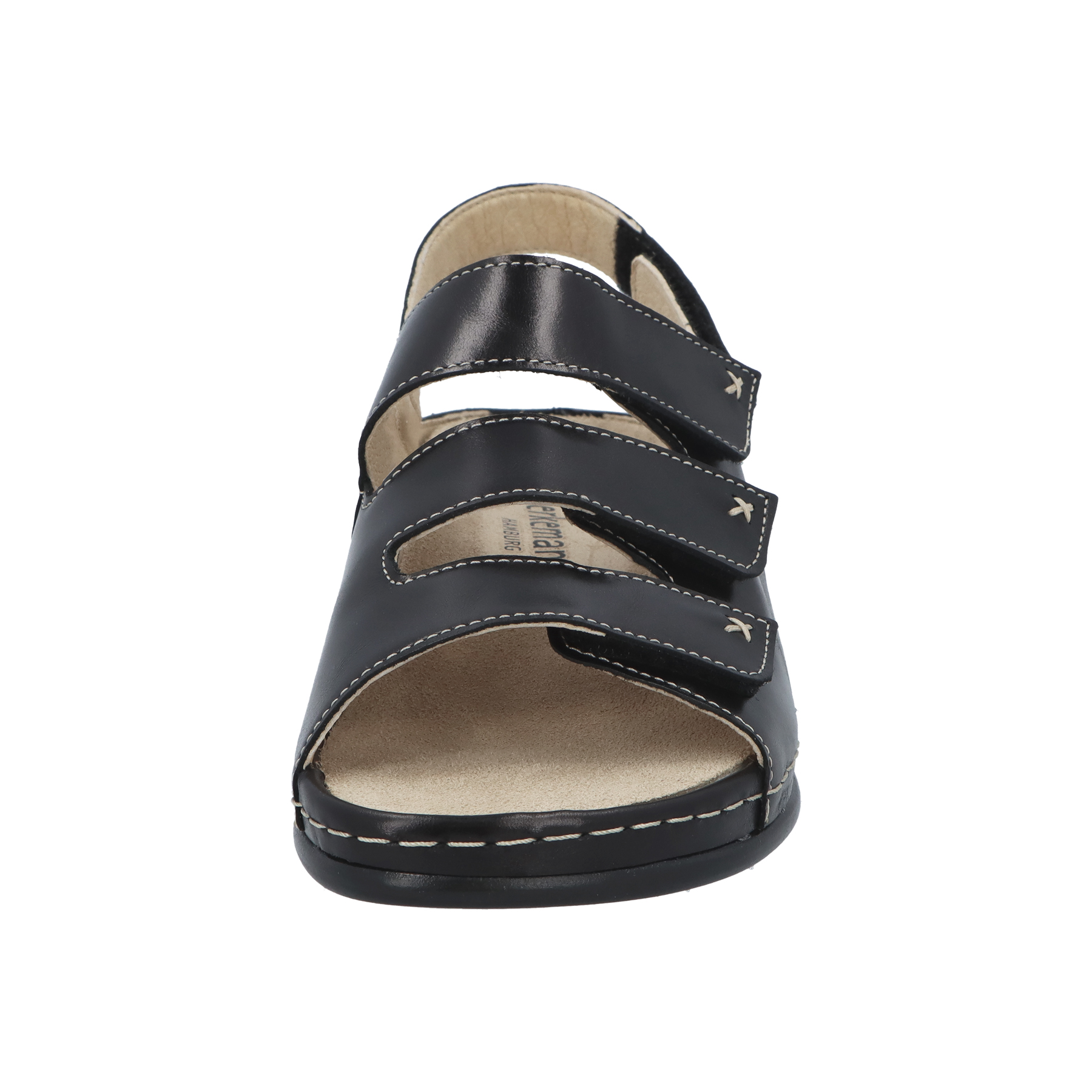 schwarze sandale vorderansicht