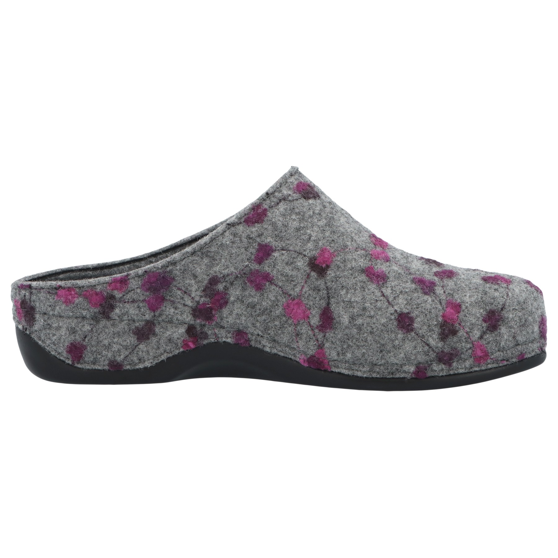 graue hausschuhe seitenansicht rechts