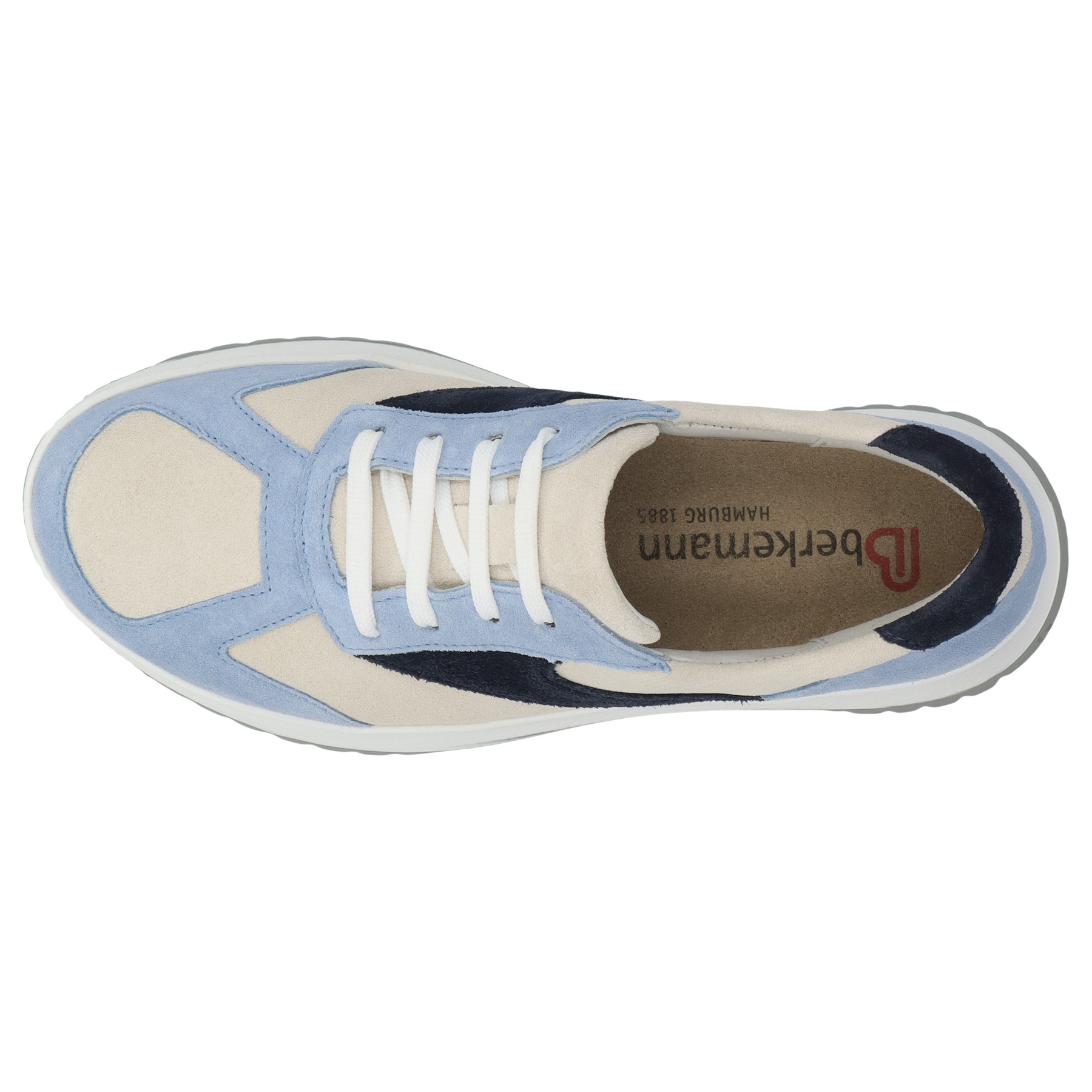 blaue sneaker draufsicht