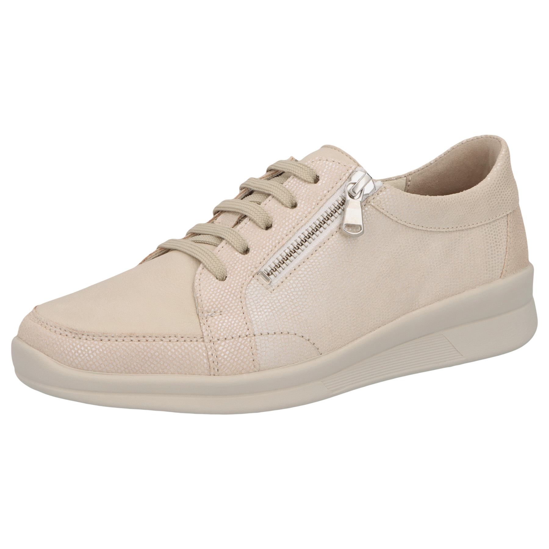 beige/shiny Leder/Stretch