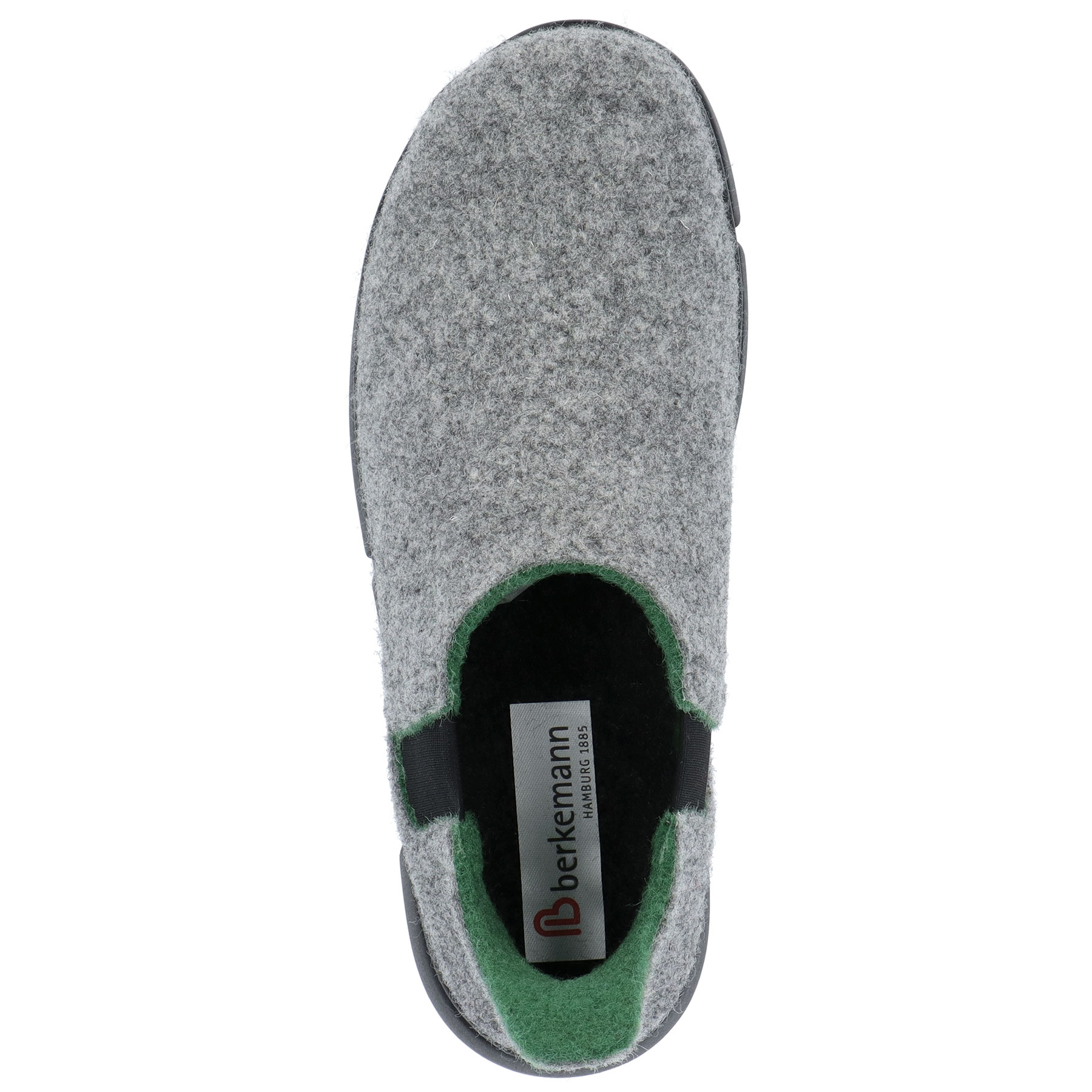 graue hausschuhe draufsicht