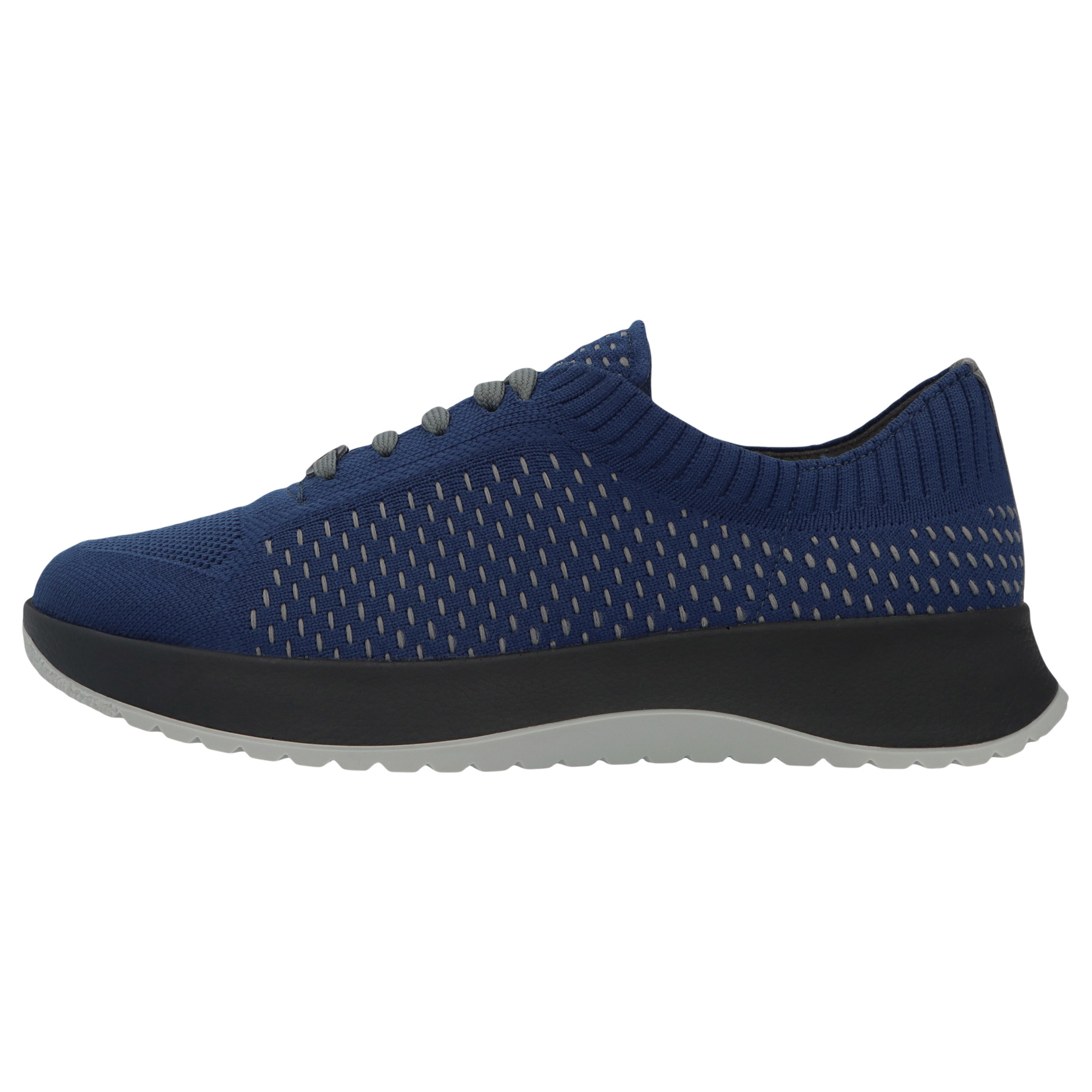 blaue sneaker seitenansicht links