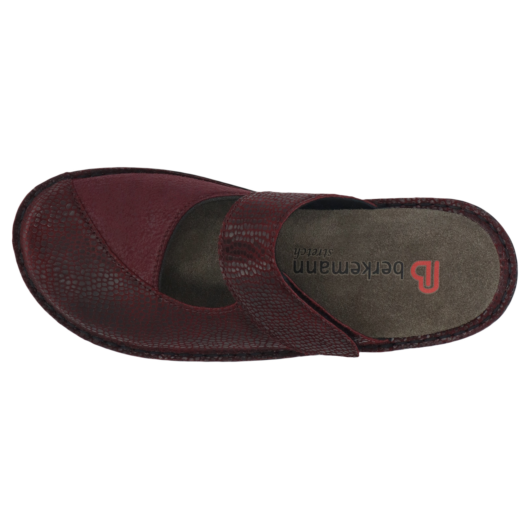 rote clogs draufsicht