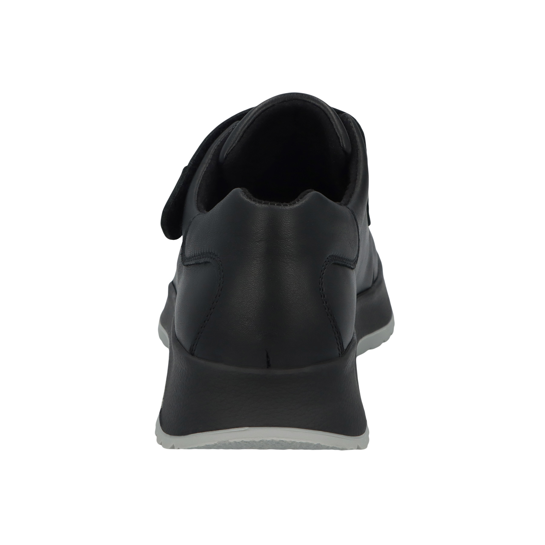 schwarze halbschuh hinteransicht