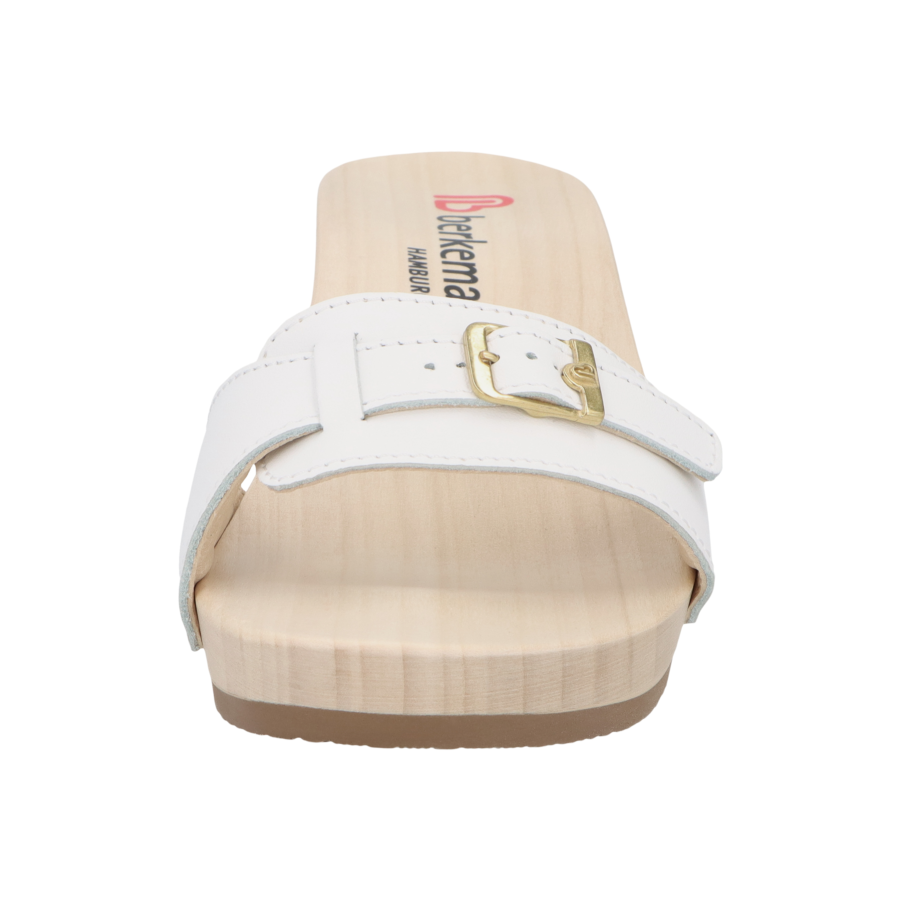 weiße holzschuhe vorderansicht