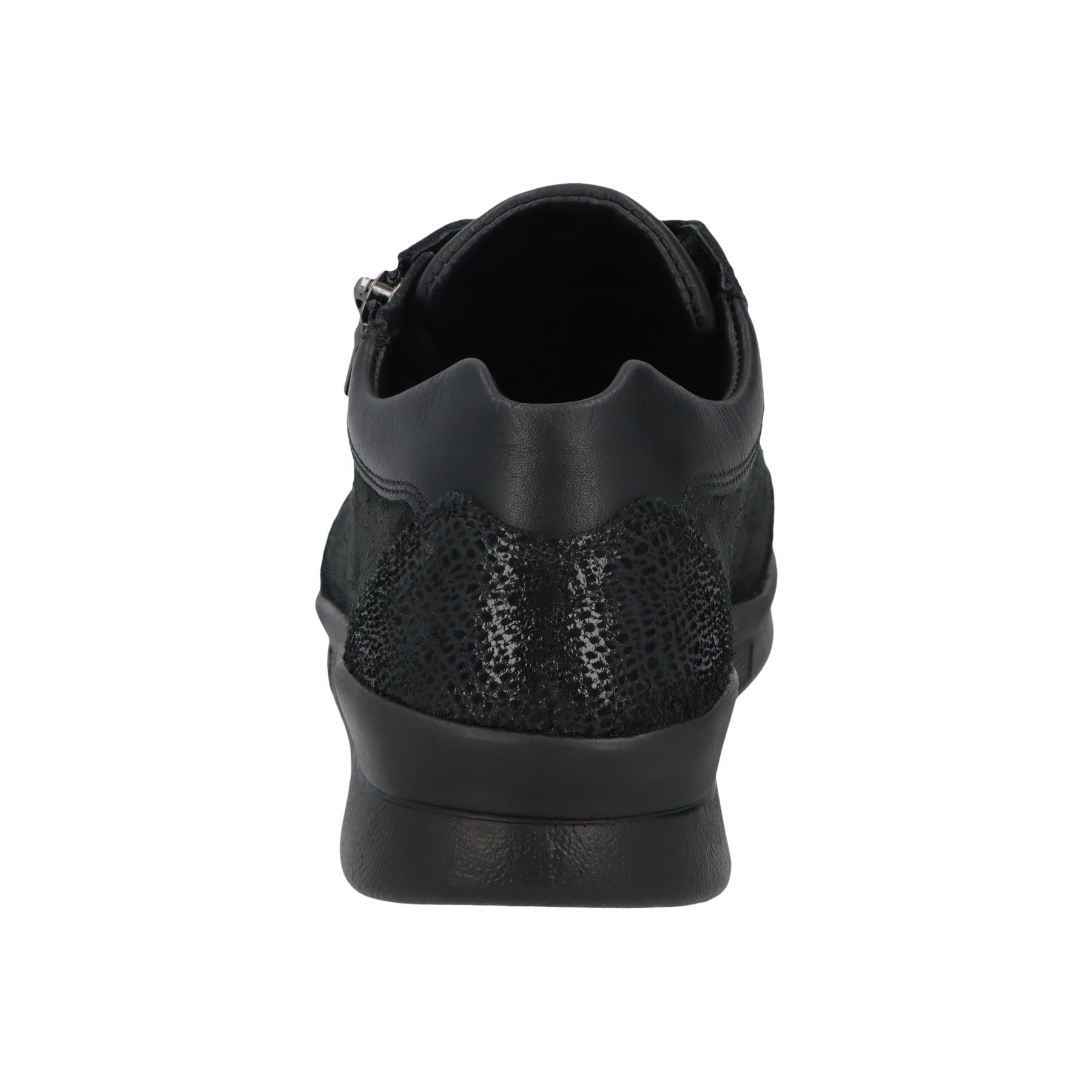 schwarze halbschuh hinteransicht