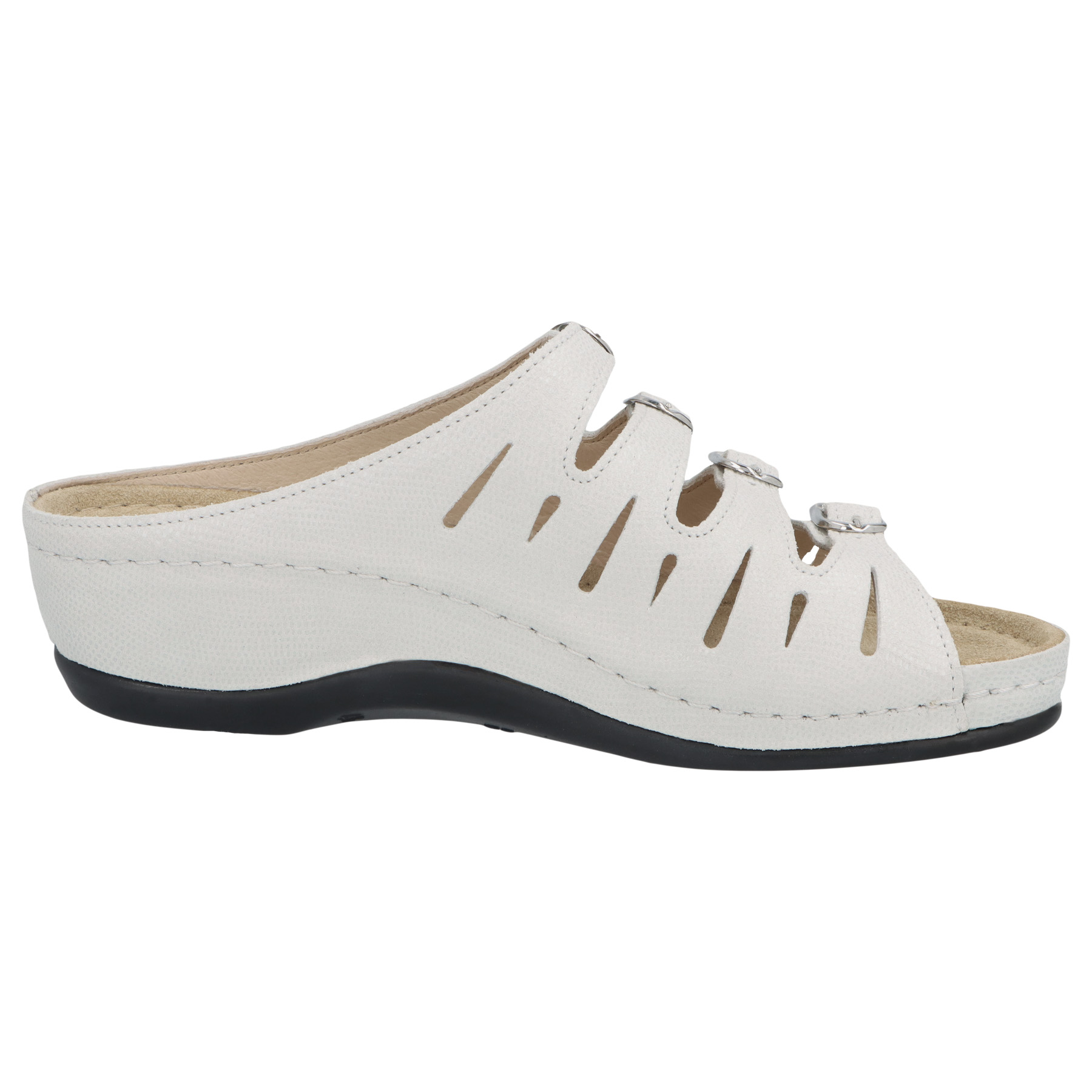 weiße pantolette seitenansicht rechts