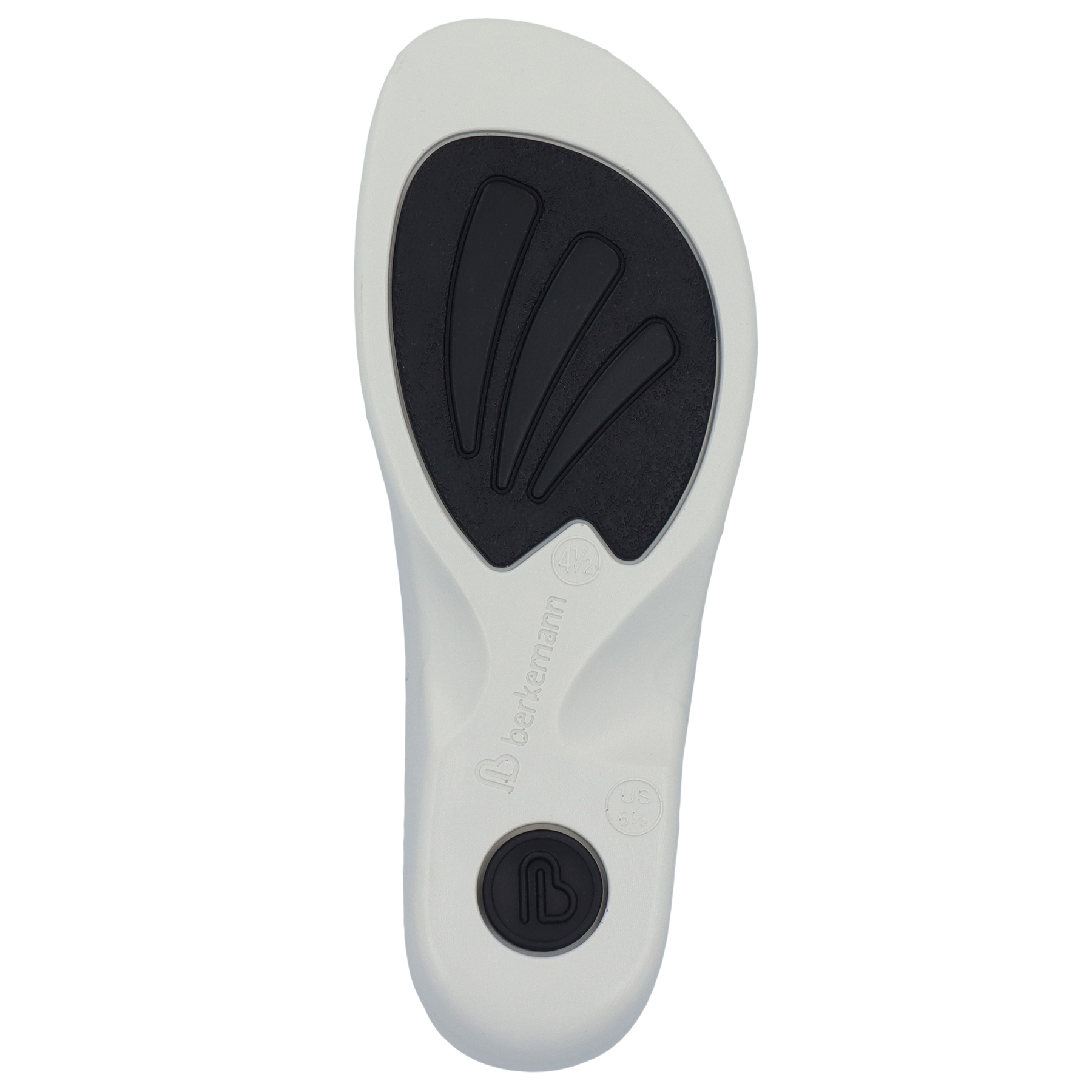 graue pantolette sohlenansicht