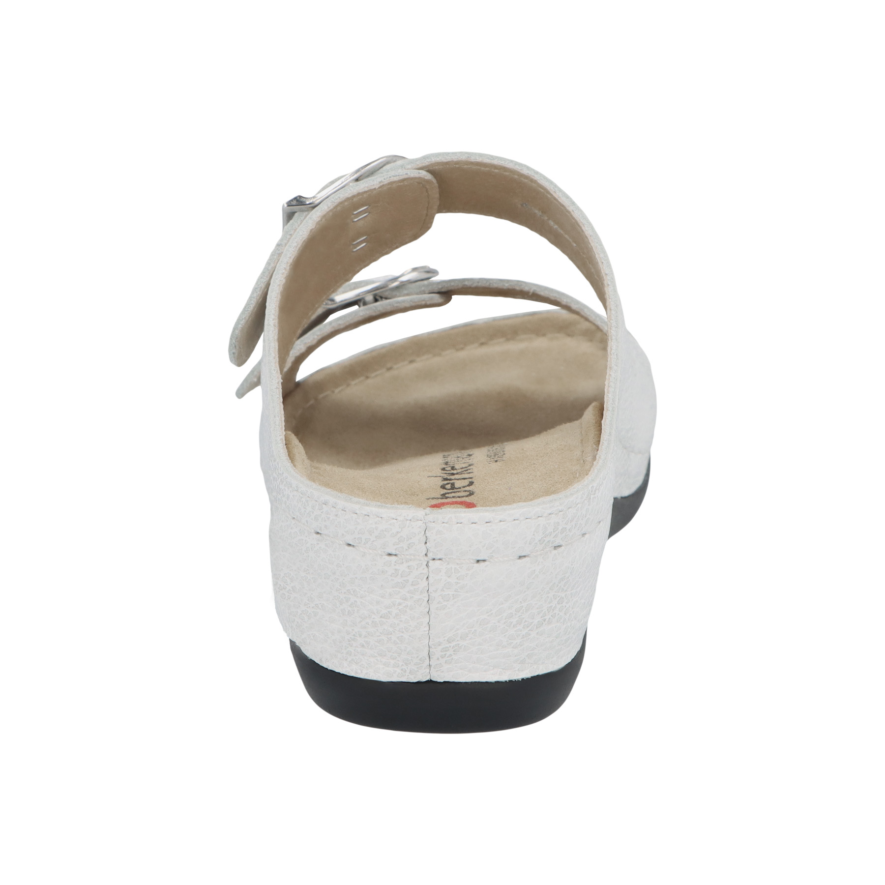 weiße pantolette hinteransicht