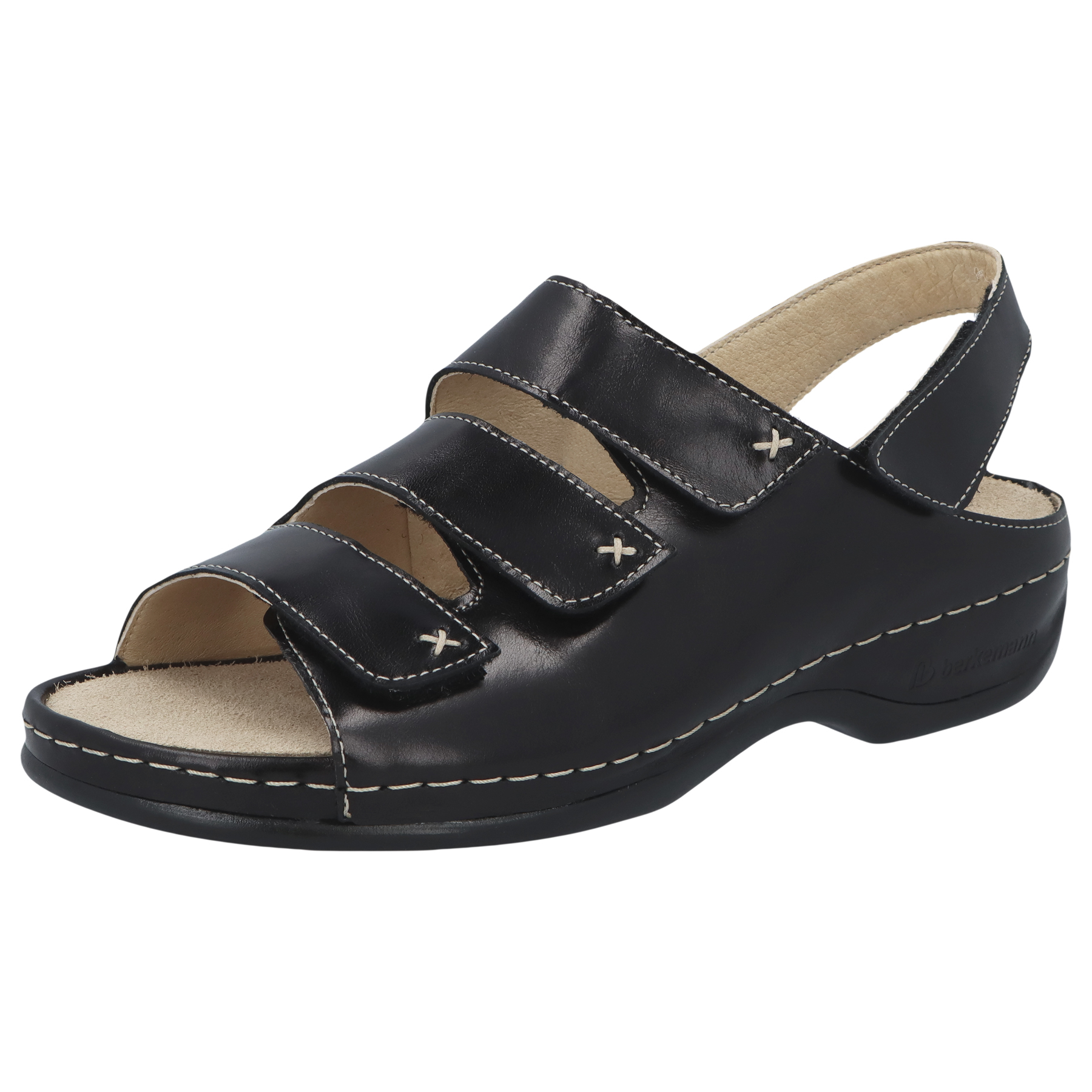 schwarze sandale 3-4 ansicht