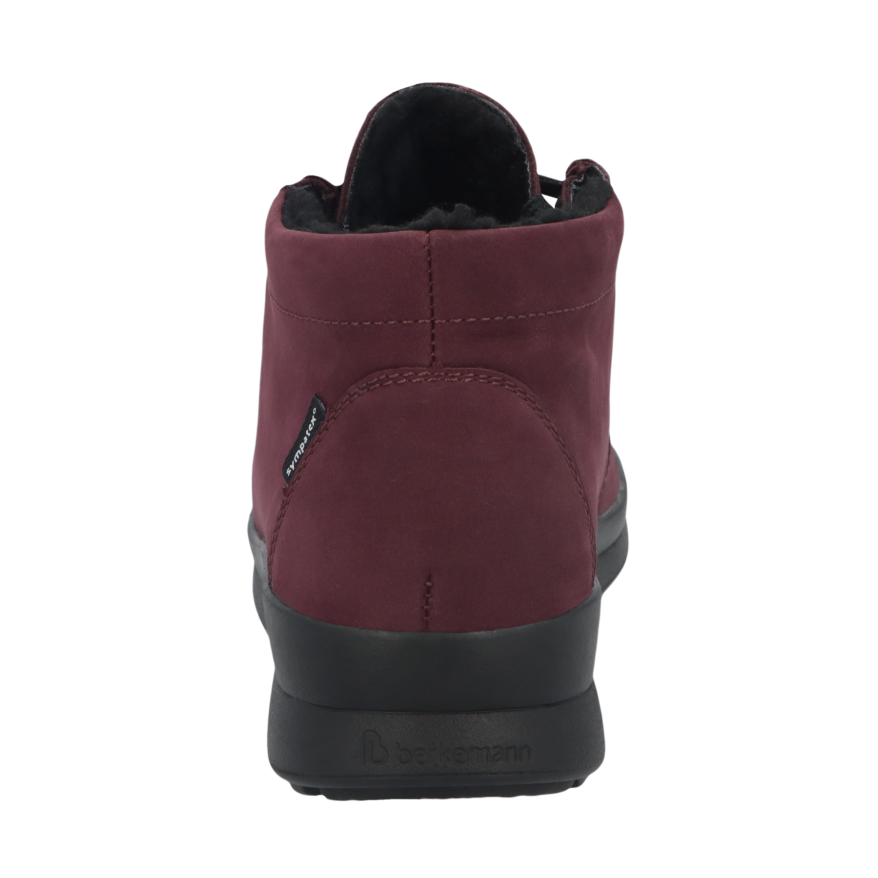 rote stiefeletten hinteransicht