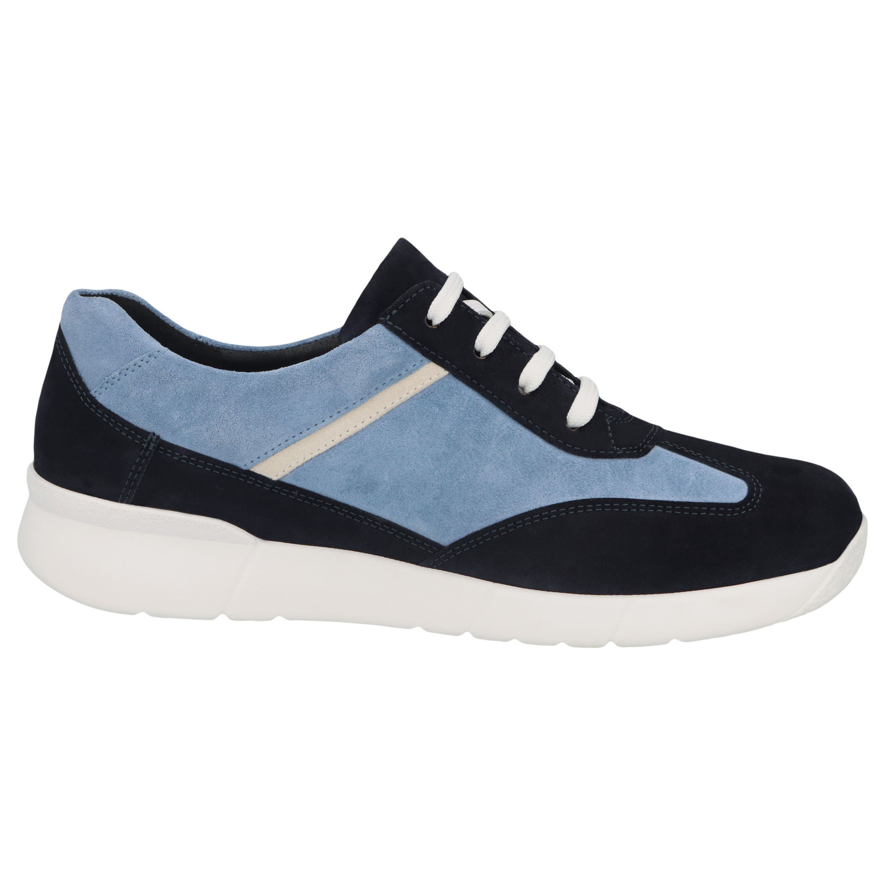 blaue halbschuh seitenansicht rechts