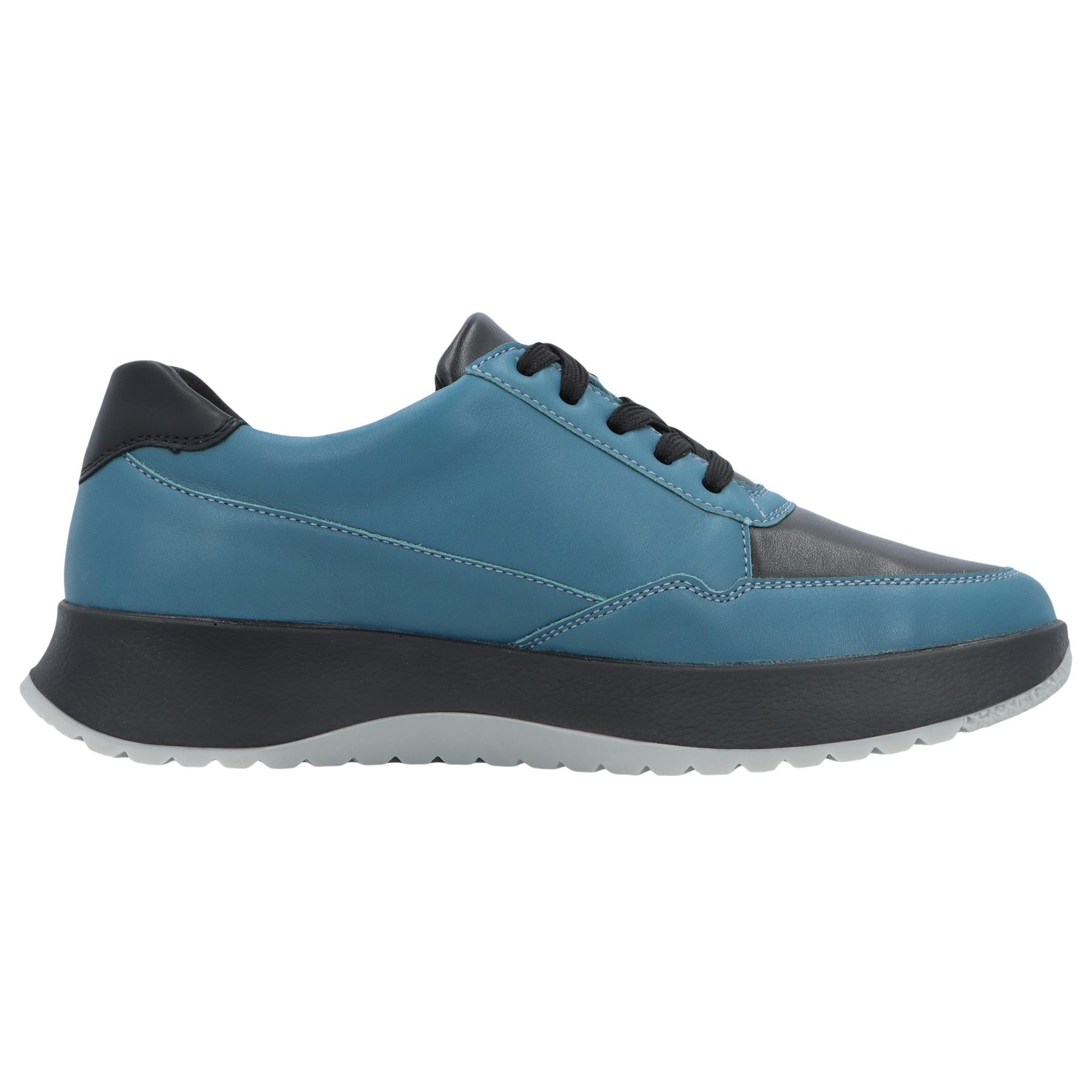 blaue halbschuh seitenansicht rechts