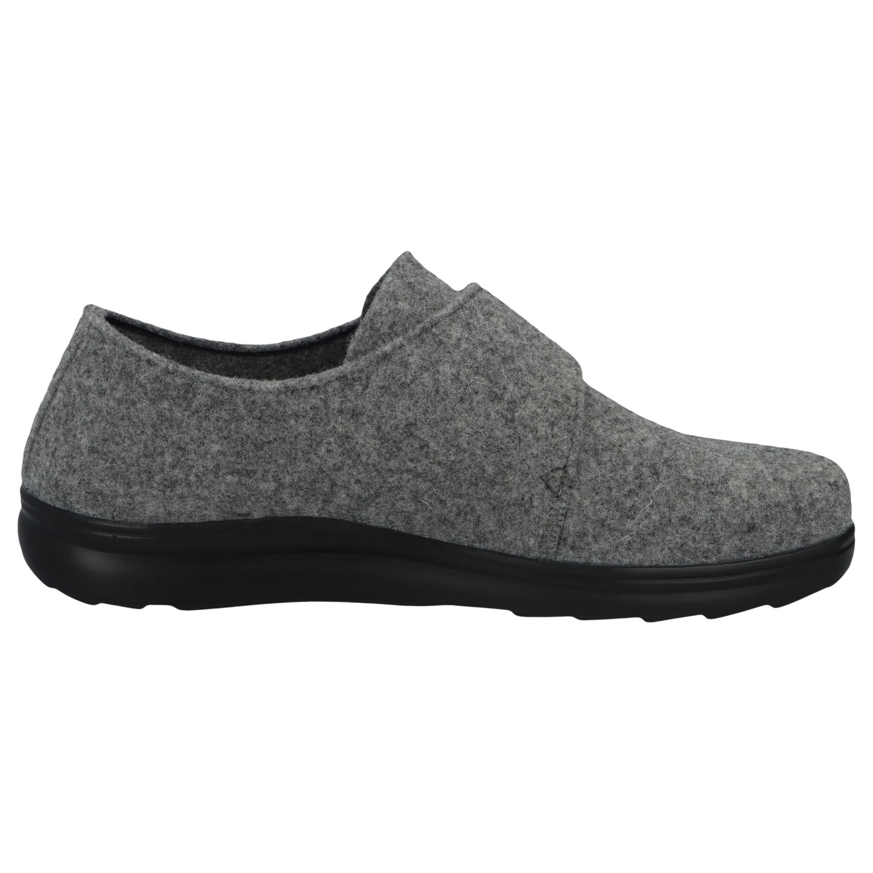 graue hausschuhe seitenansicht rechts