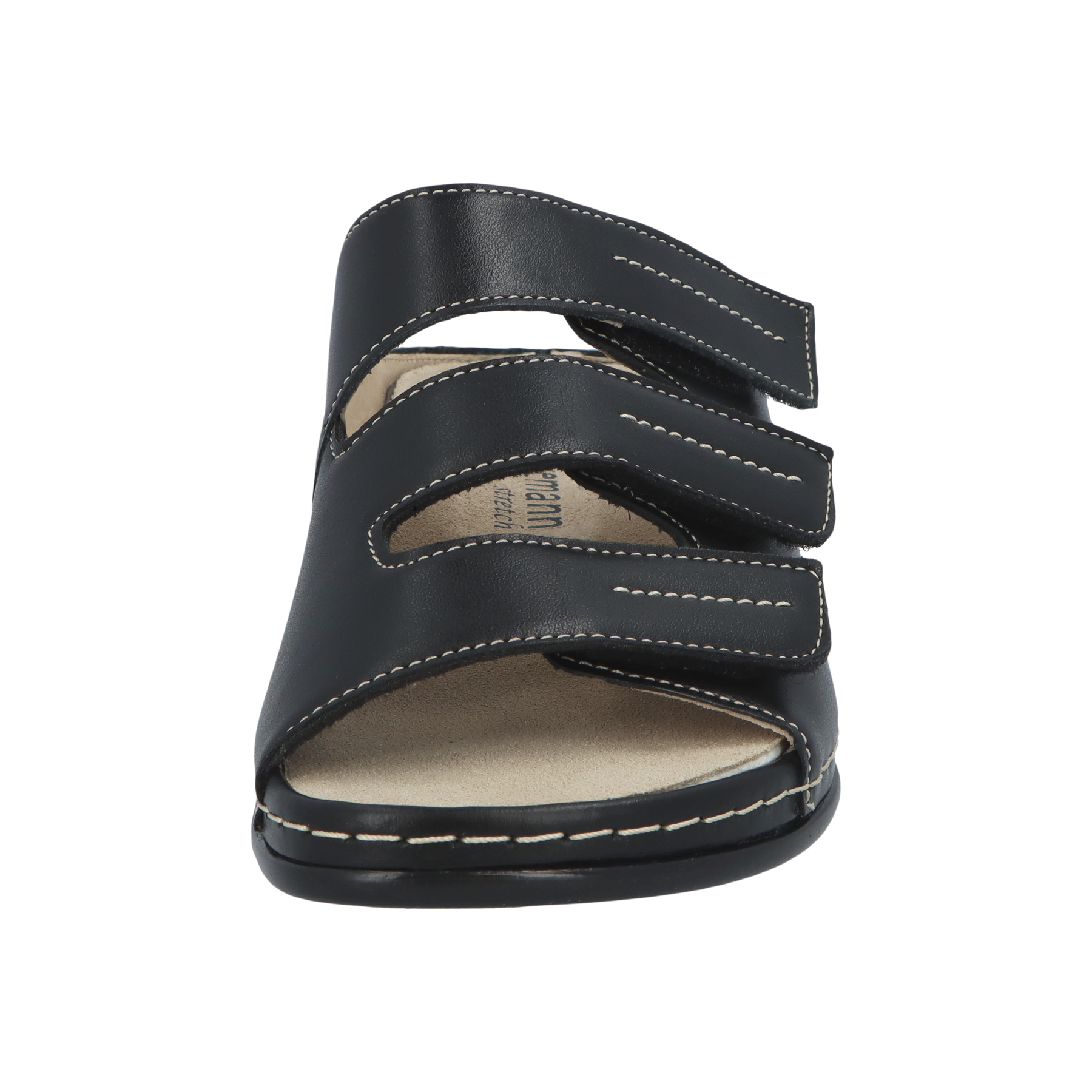 schwarze pantolette vorderansicht