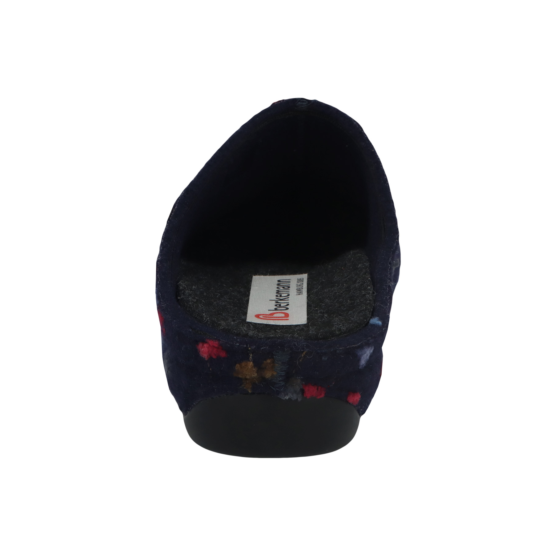 blaue hausschuhe hinteransicht