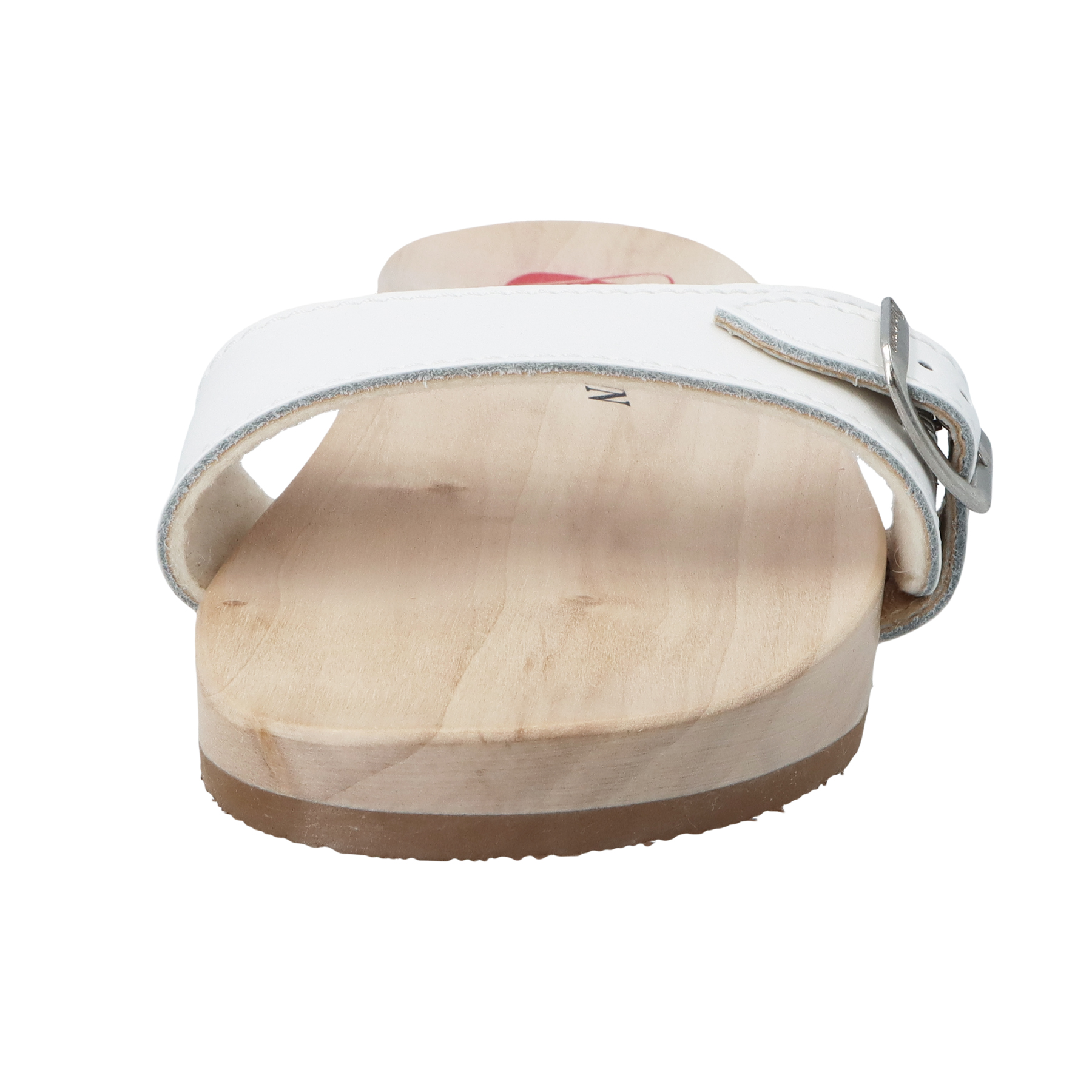 weiße holzschuhe vorderansicht