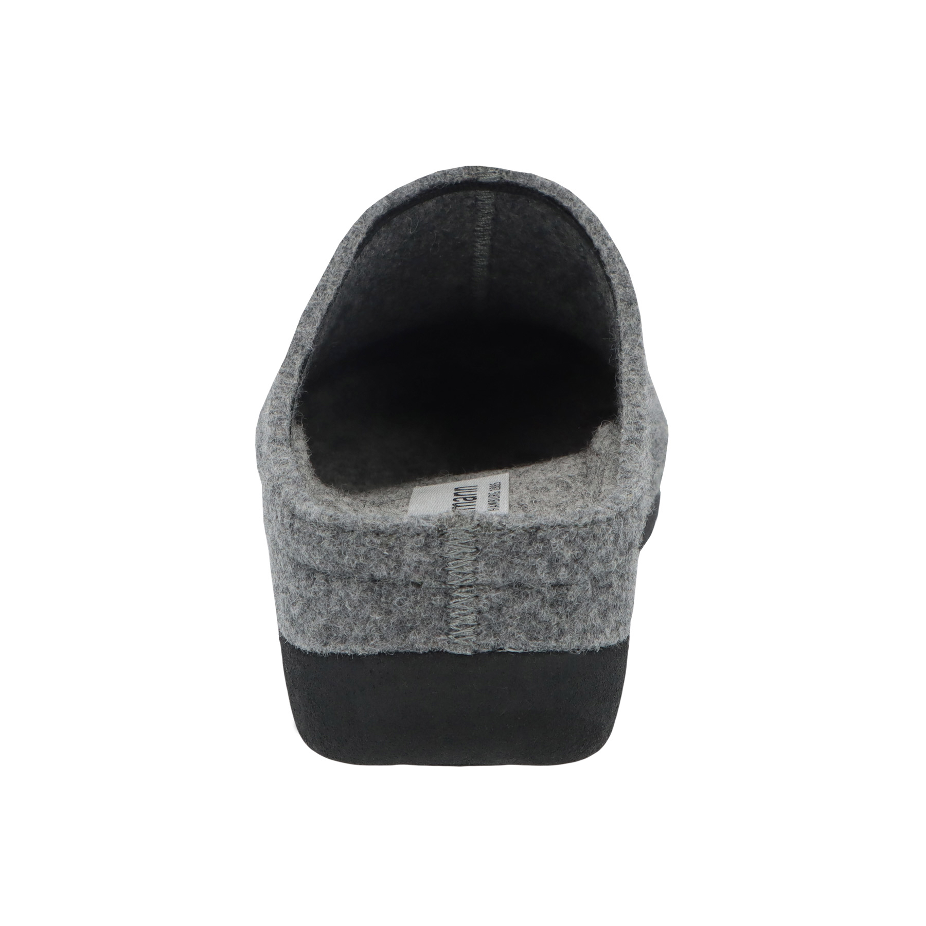 graue hausschuhe hinteransicht