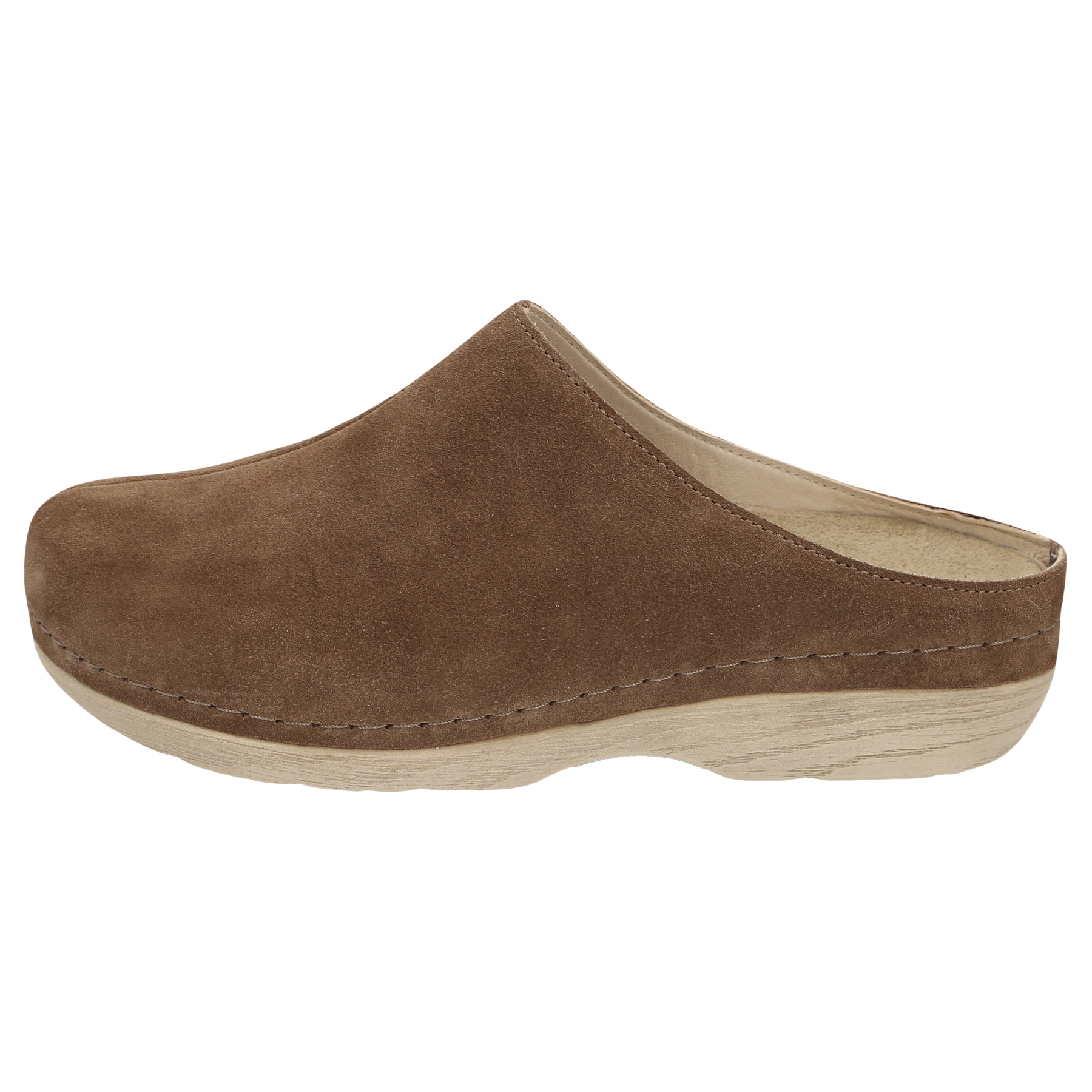braune pantolette seitenansicht links