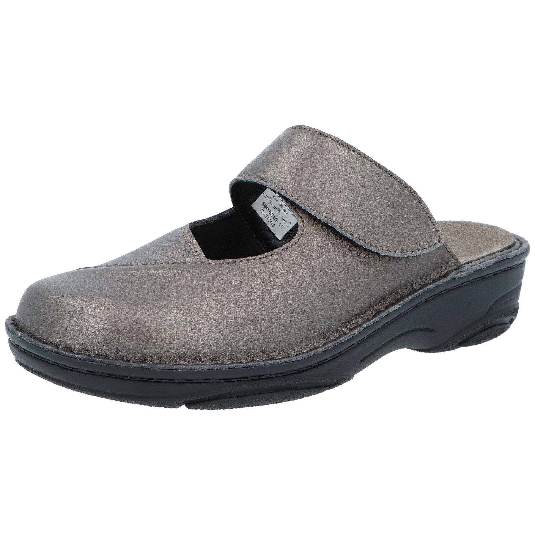 metallgrau Nappa/Stretch