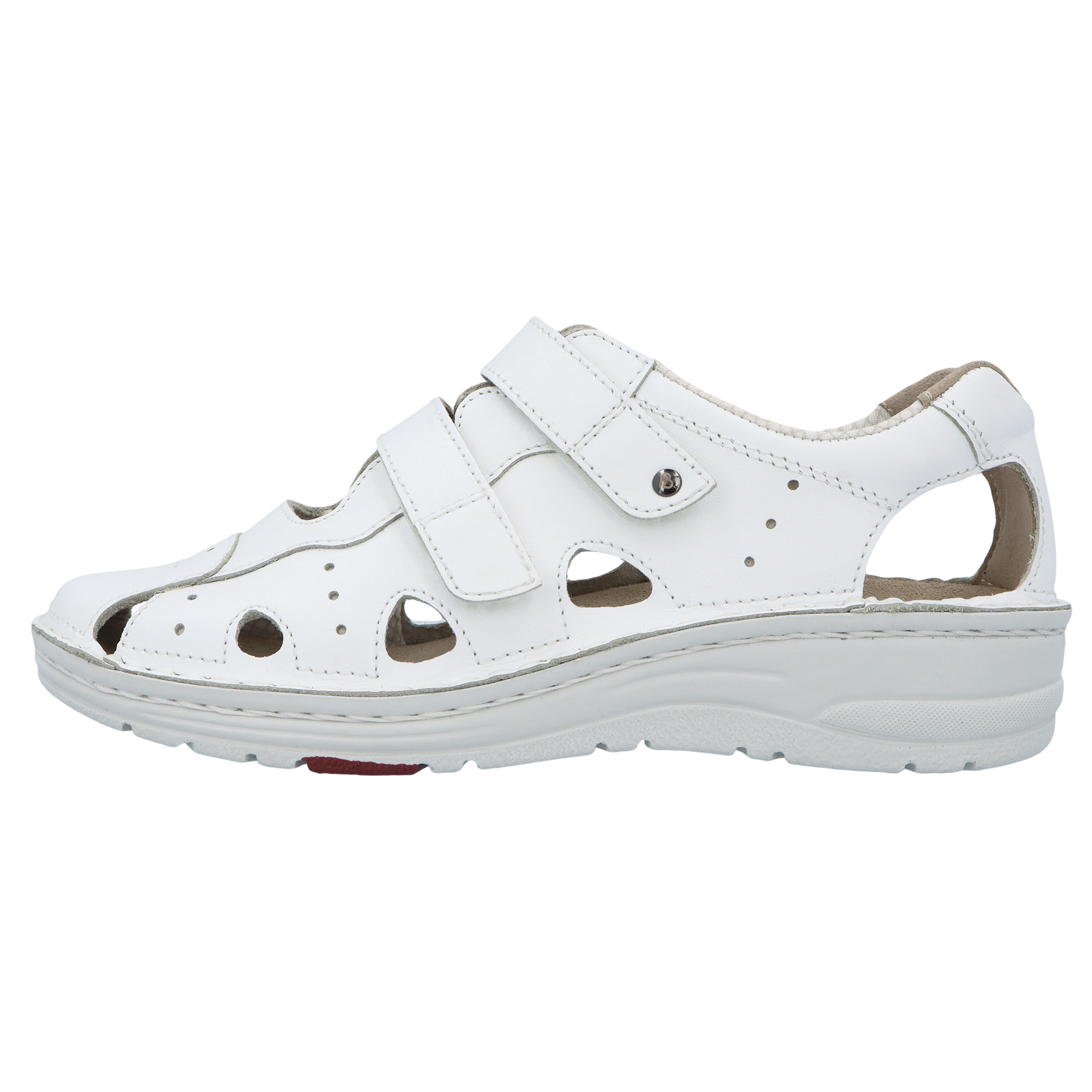 weiße halbschuh seitenansicht links