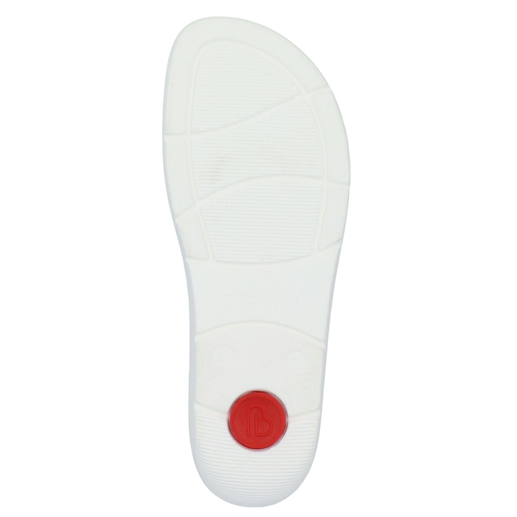 blaue pantolette sohlenansicht