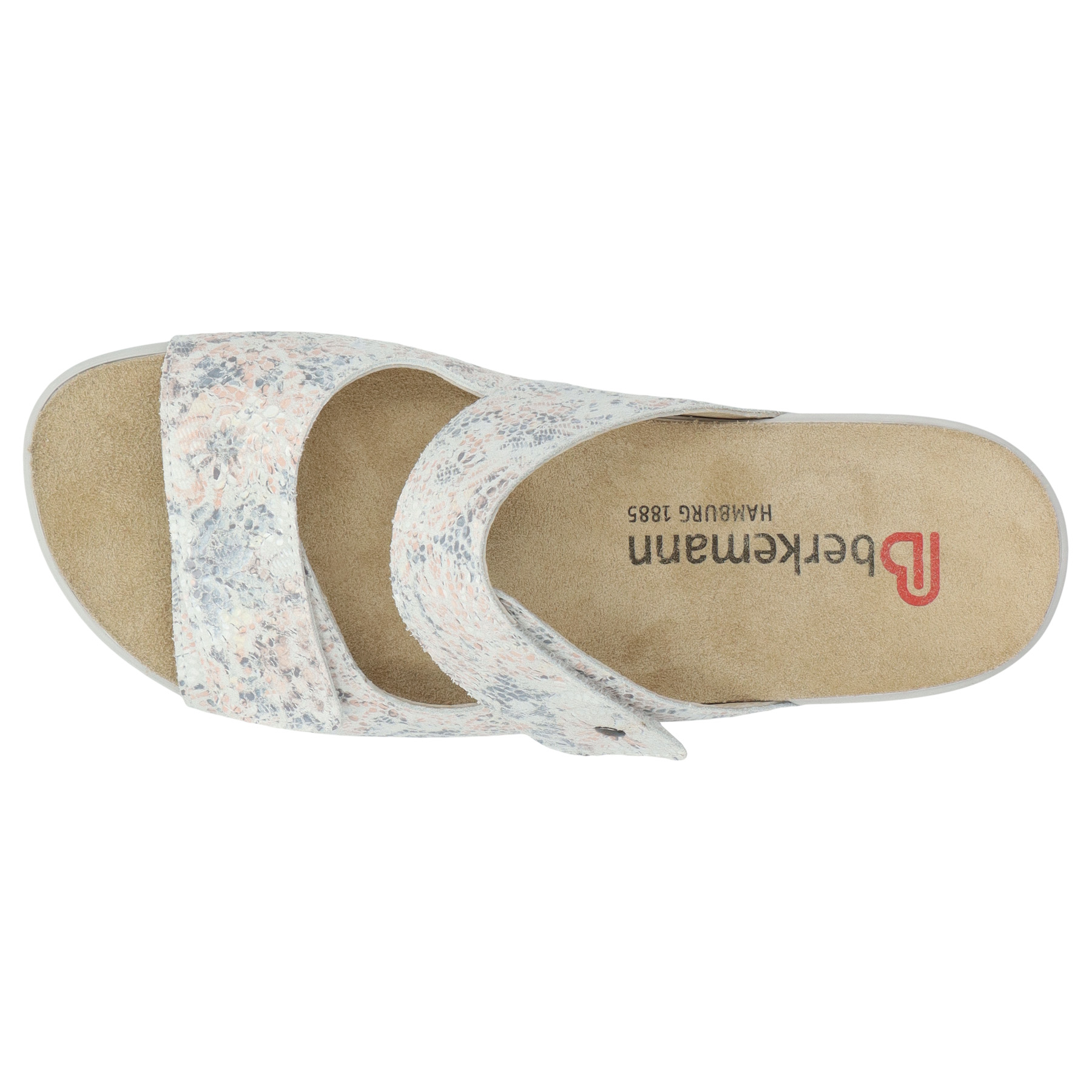 mehrfarbige pantolette draufsicht