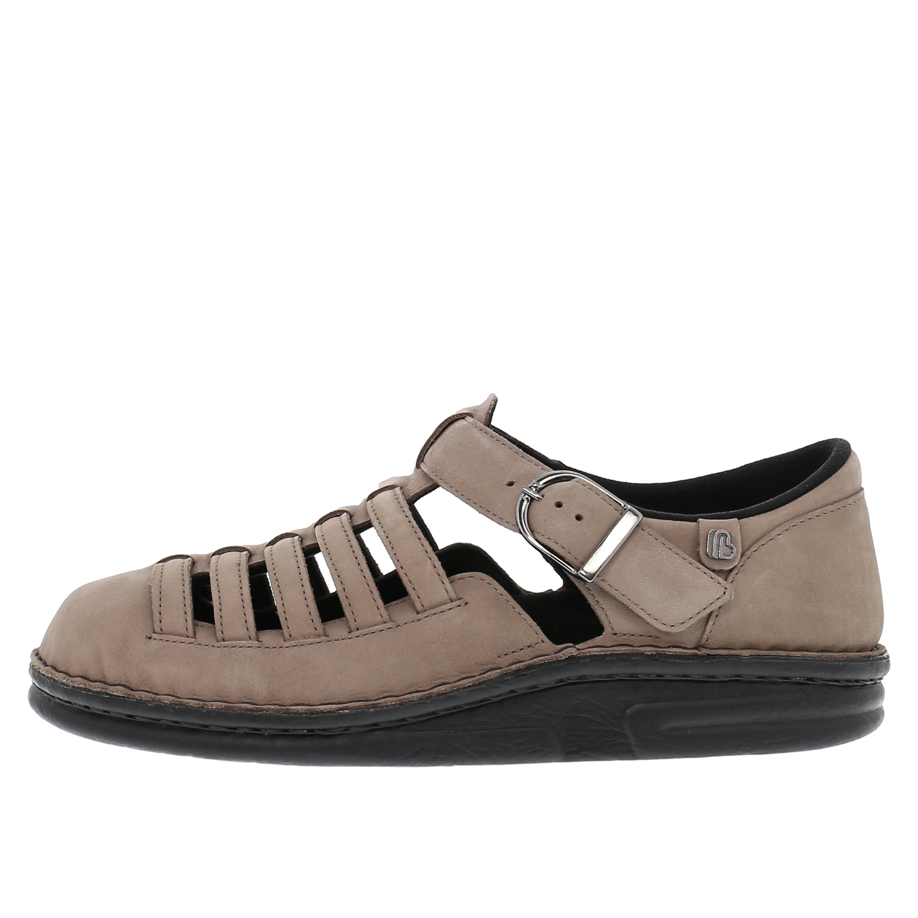 graue sandale seitenansicht links