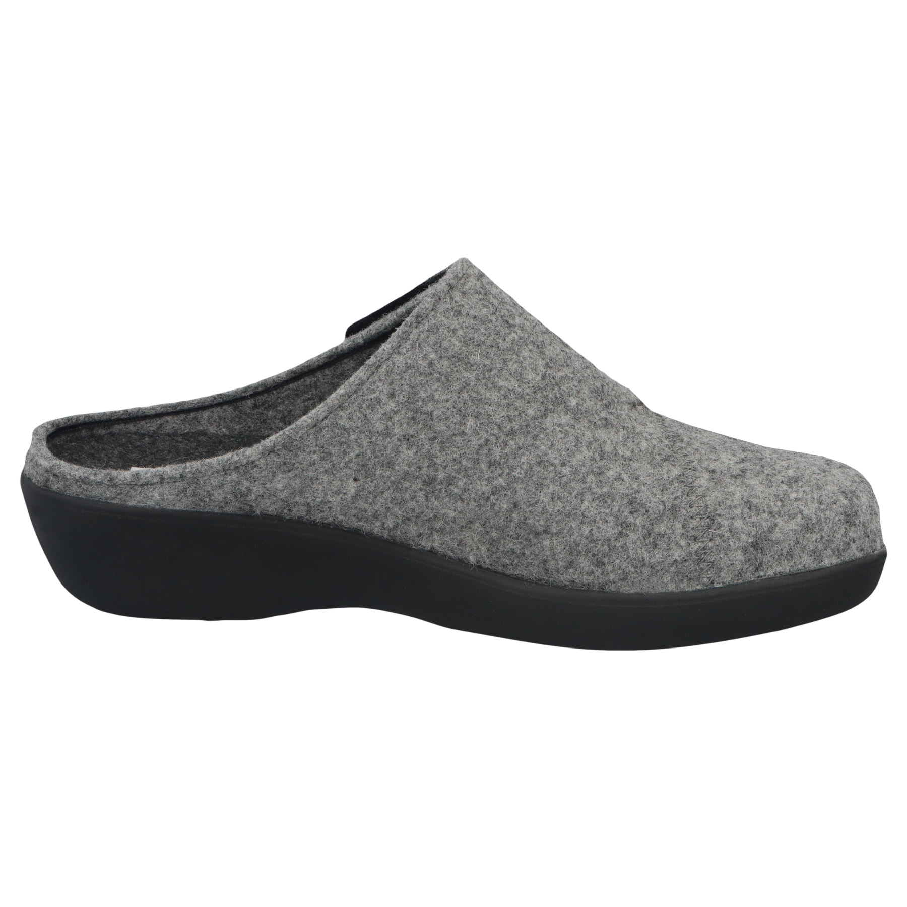 graue hausschuhe seitenansicht rechts